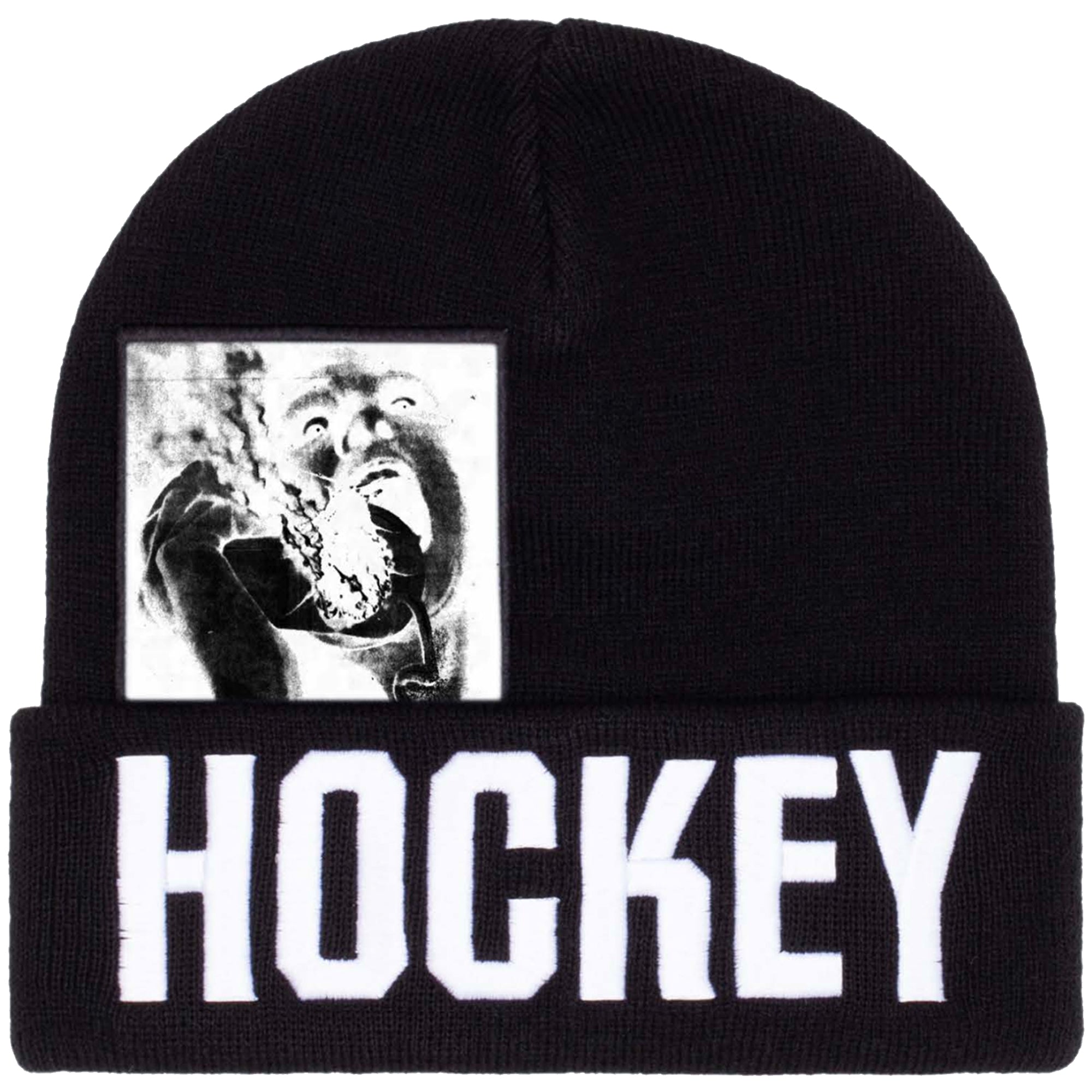 Hockey Serious Warning Beanie Black