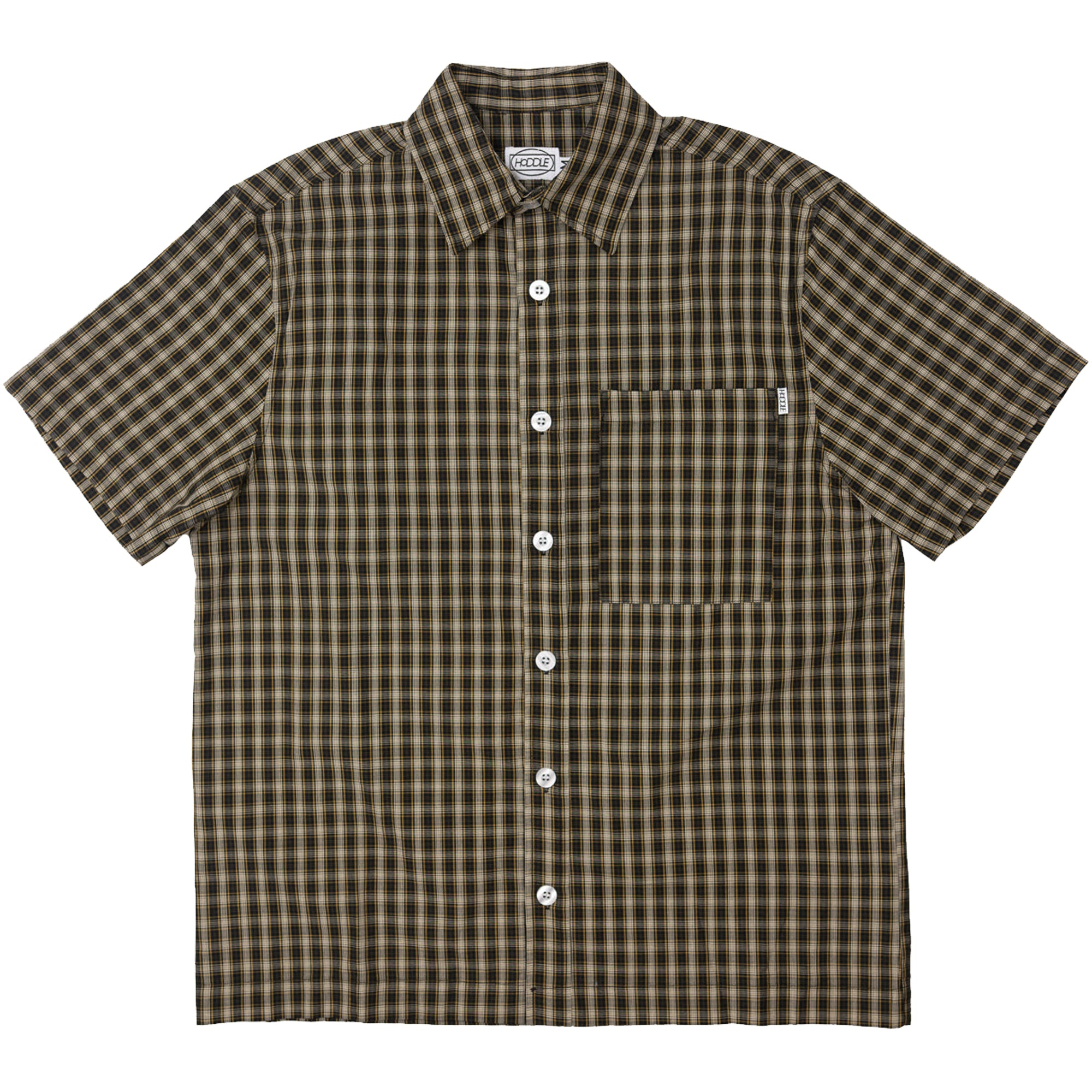 Hoddle Border Short Sleeve Shirt Grey