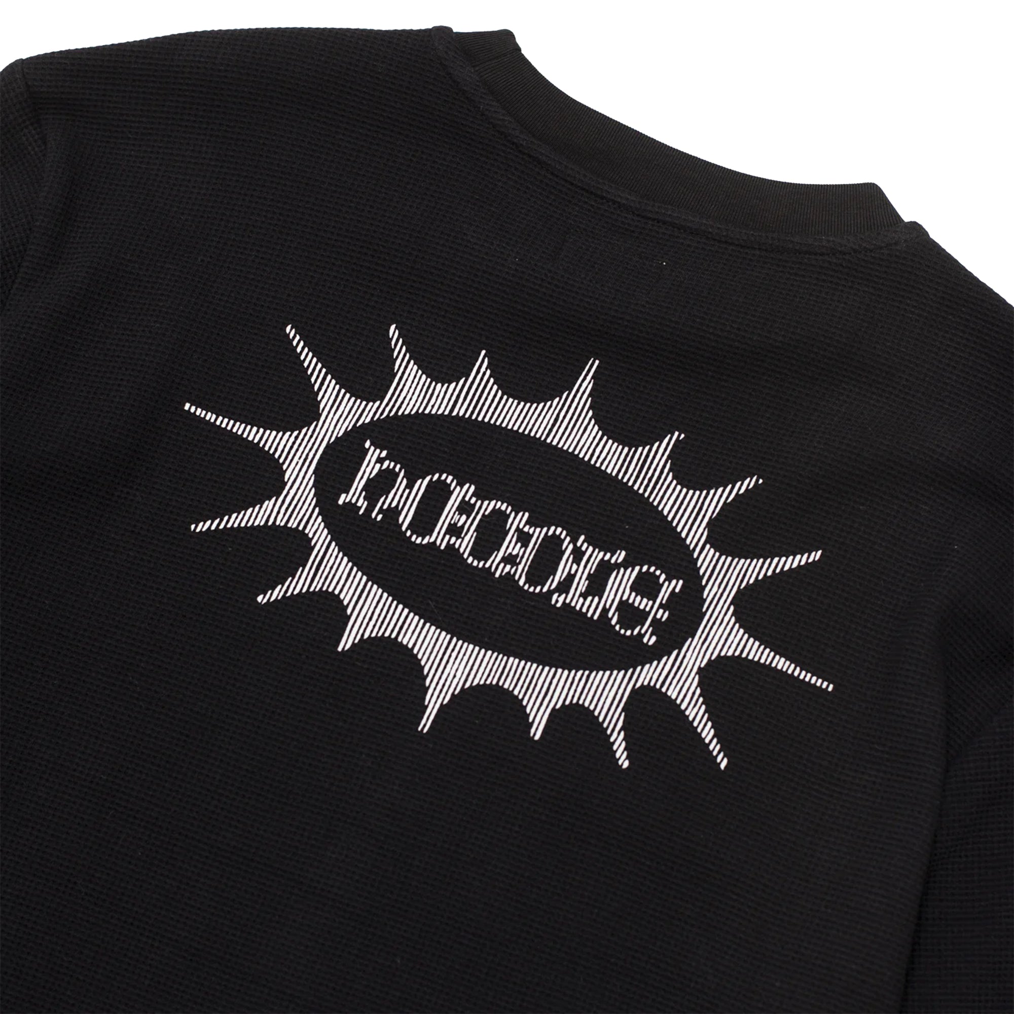 Hoddle Long Sleeve Waffle Knit Black