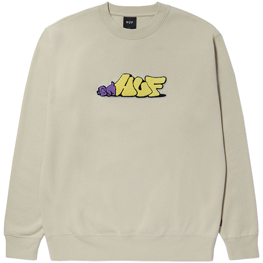 HUF Dog Sense Crewneck Stone