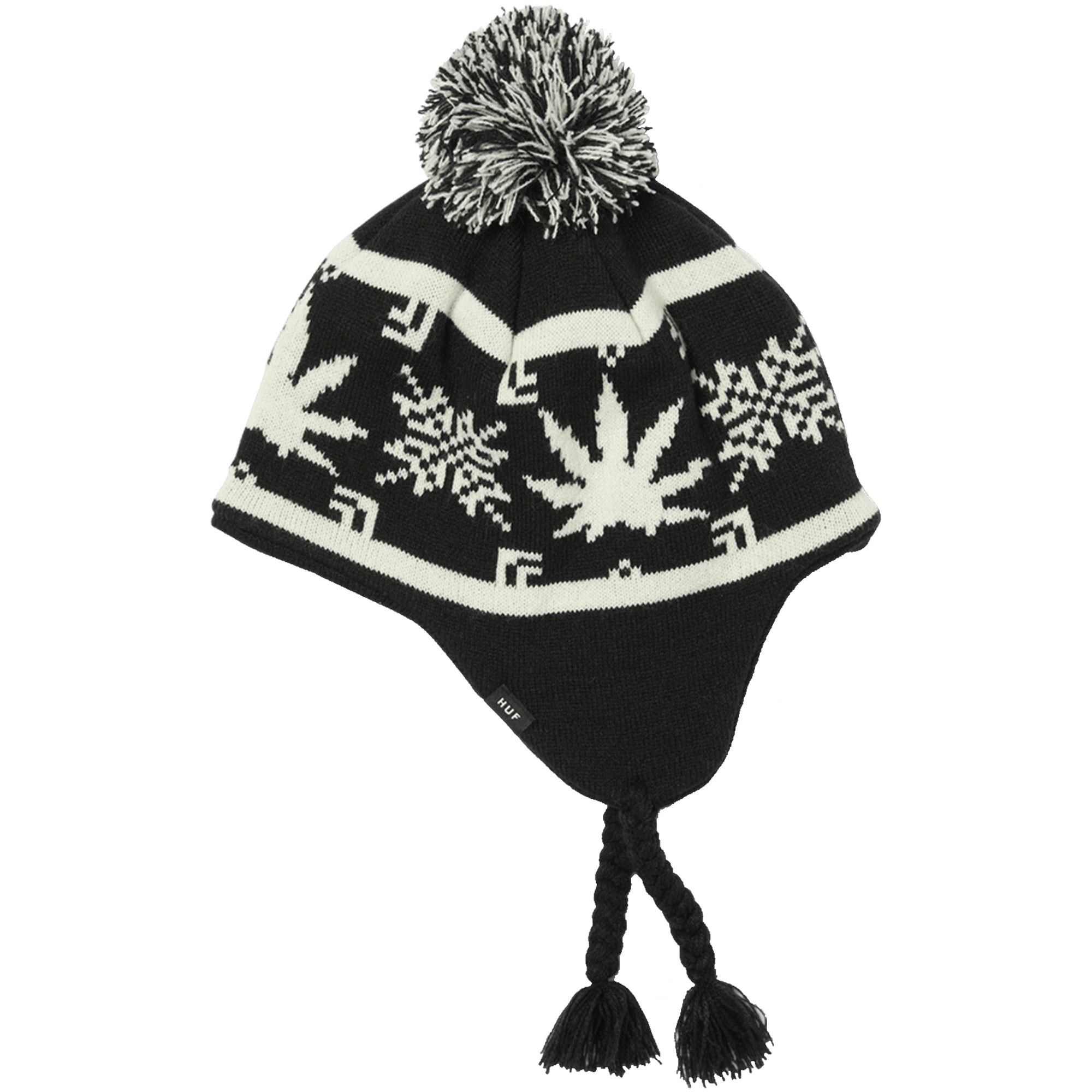 HUF Arctic Plantlife Braided Beanie Black