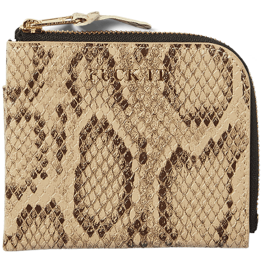 HUF Fuck It Snakeskin Wallet Brown