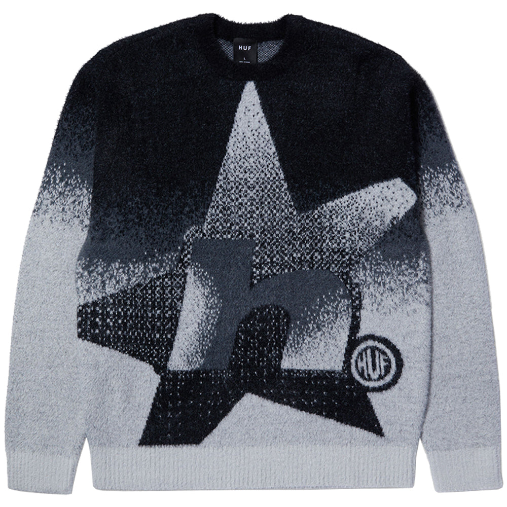 HUF Horizon Mohair Crewneck Sweater Charcoal