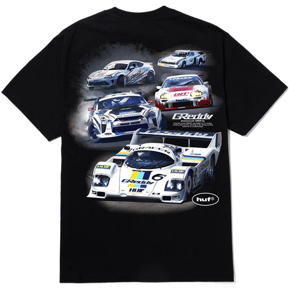 HUF x Greddy Showcase Tee Black