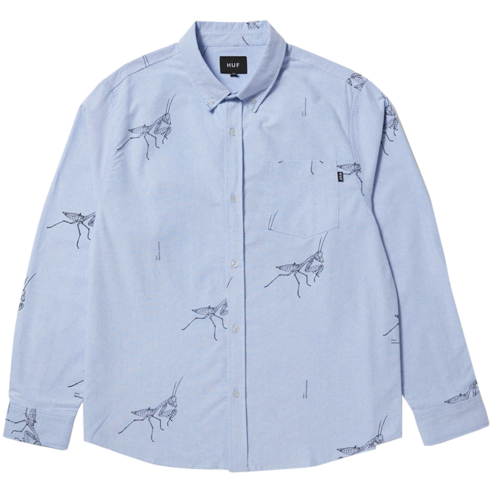 HUF Mantis L/S Oxford Shirt Blue