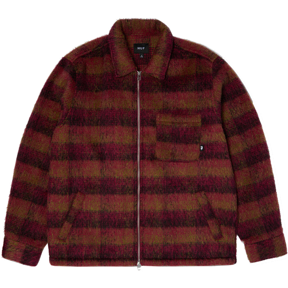 HUF Megablast Plaid Jacket Berry