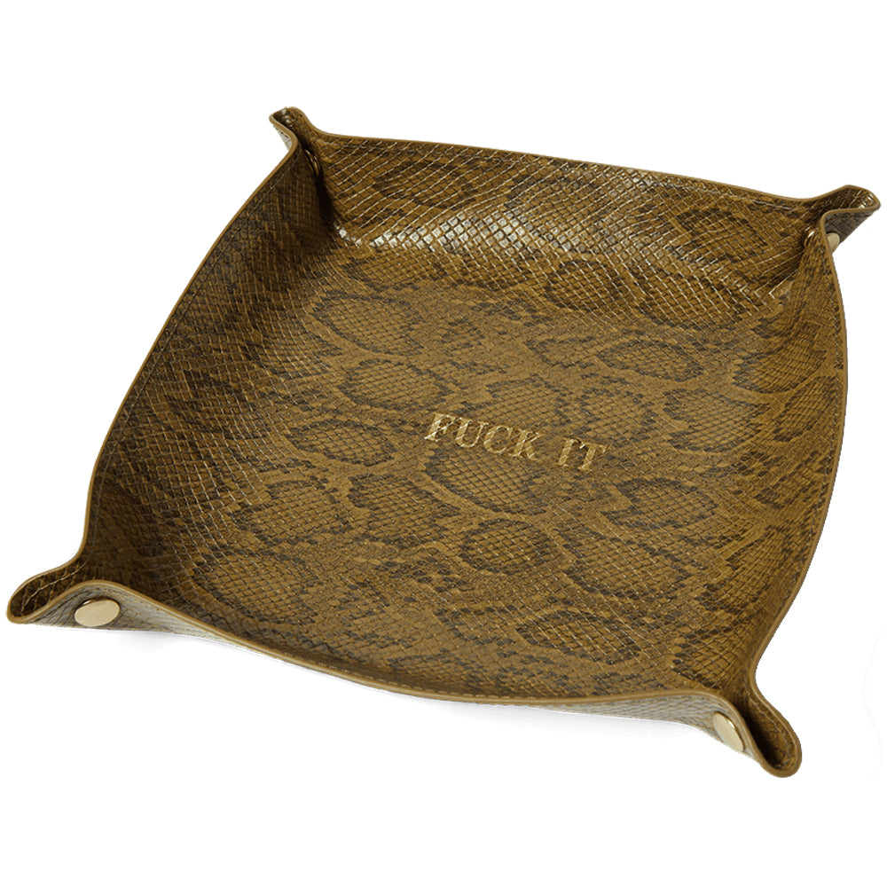 HUF Fuck It Snakeskin Catchall Green