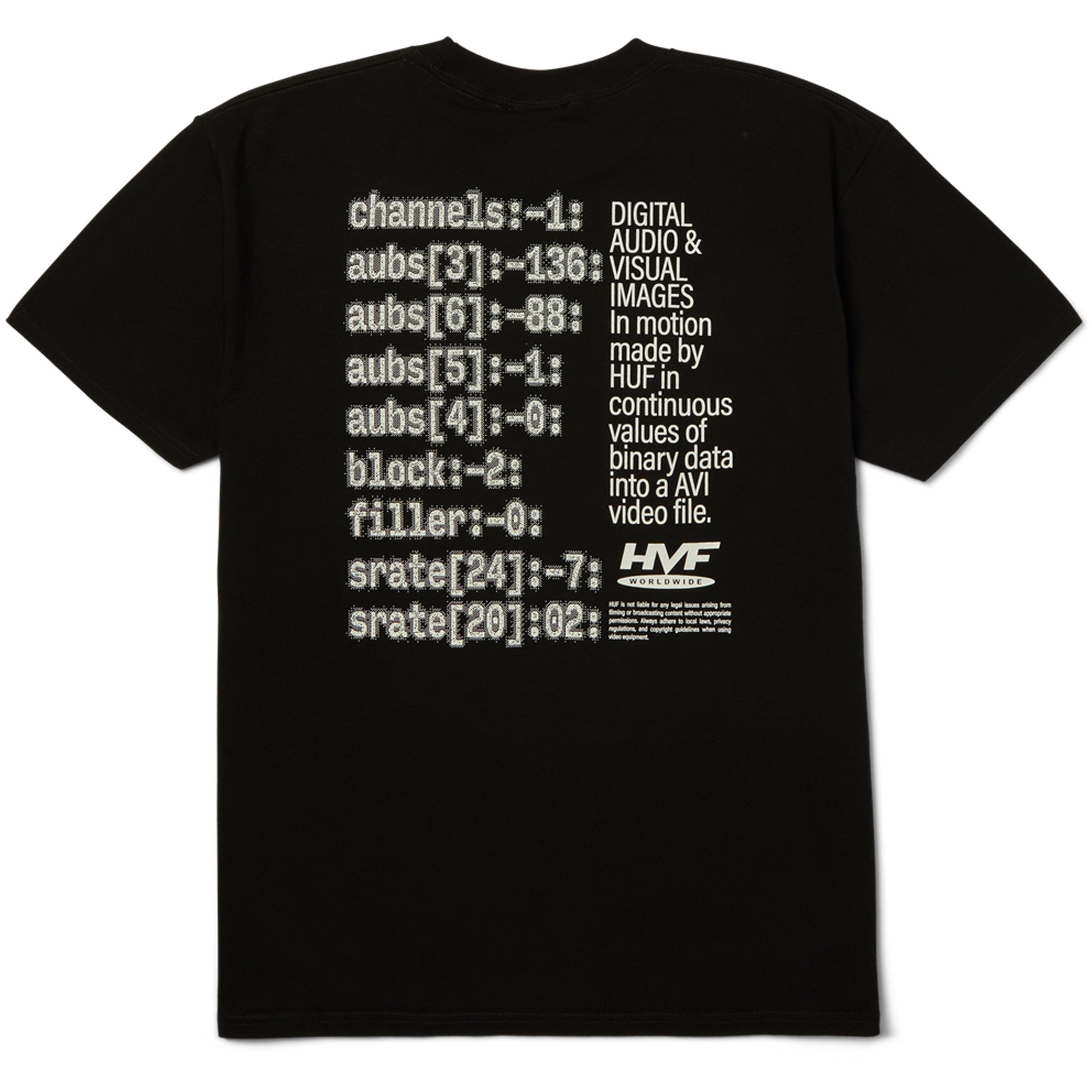 HUF H Cam Tee Black