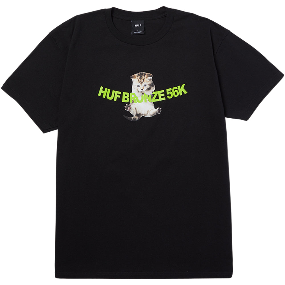HUF x Bronze 56K Hang In There Short Sleeve Tee Black