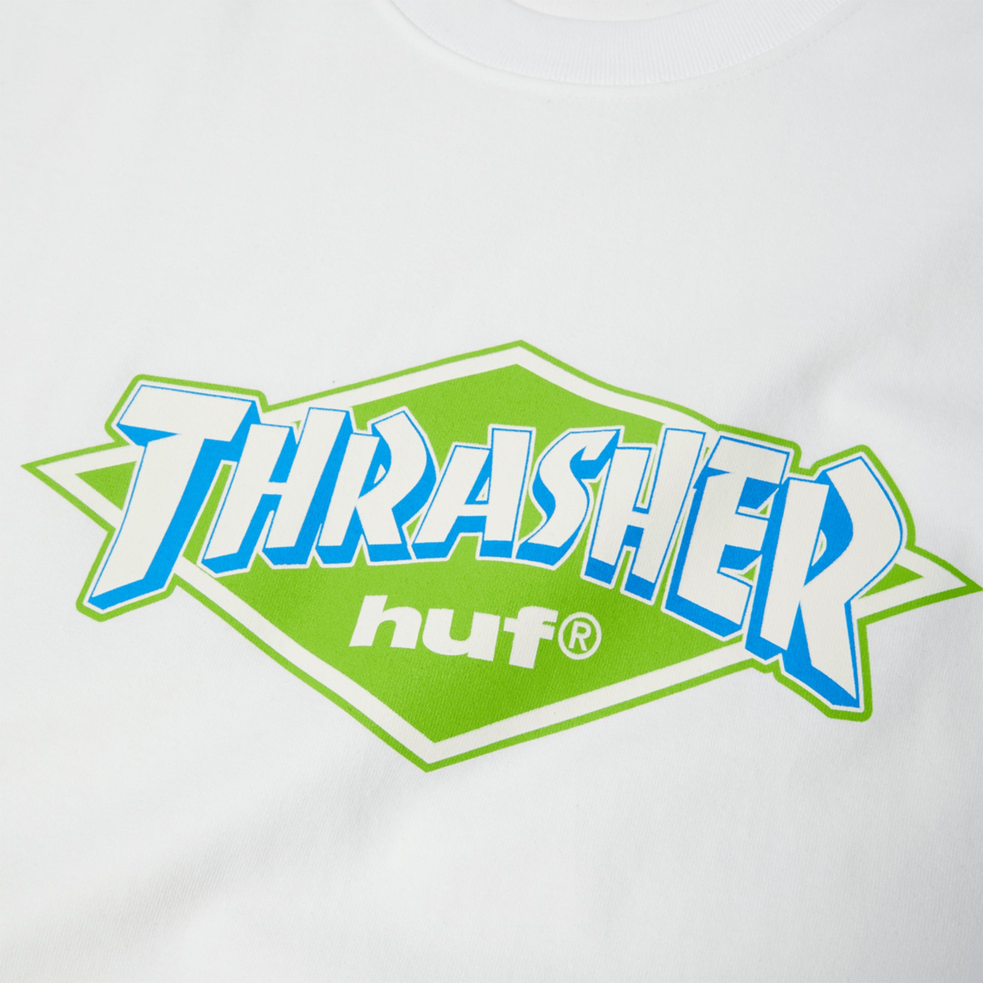 HUF x Thrasher Logo Tee White