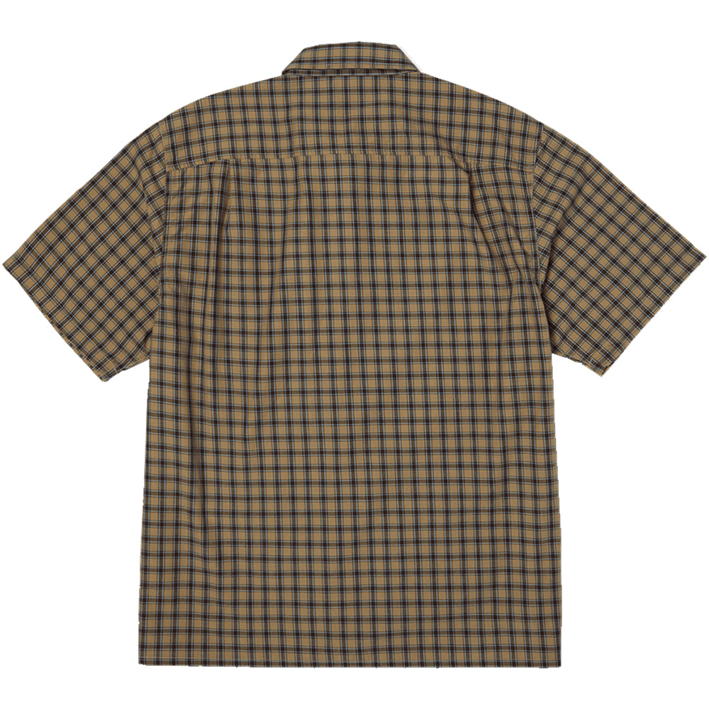 HUF Stretch Micro Plaid Shirt Clay