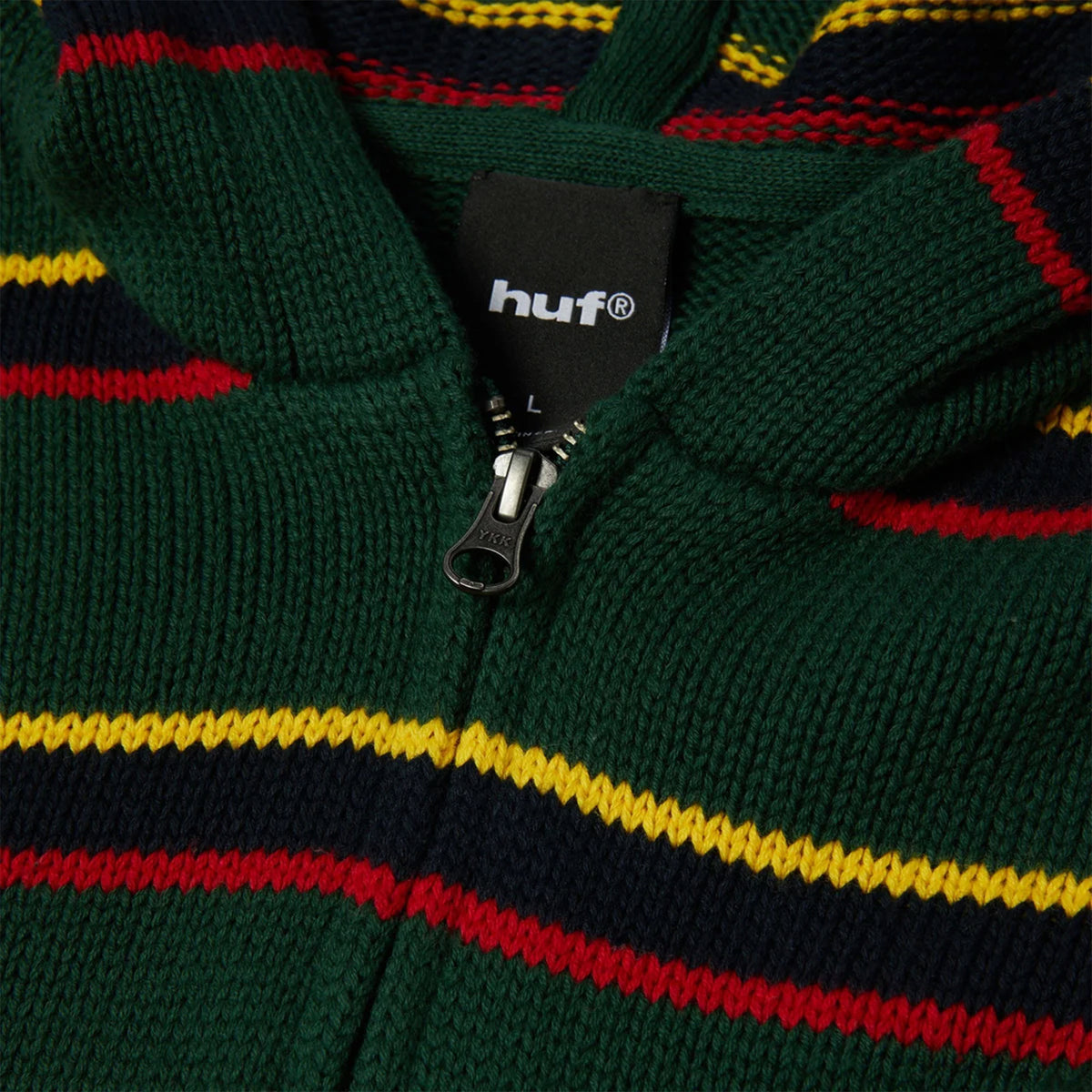 HUF Banks Full Zip Striped Hoodie Sycamore