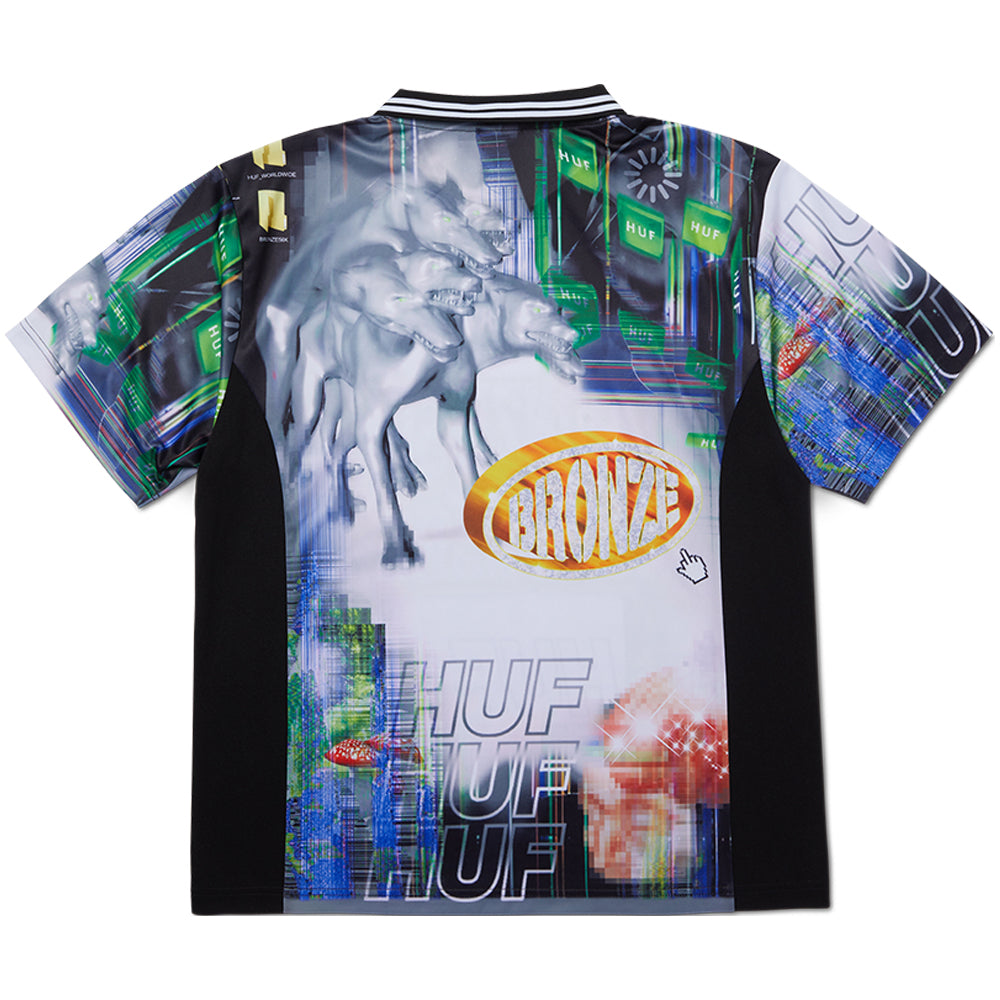 HUF x Bronze 56K Glitched Soccer Jersey Multi