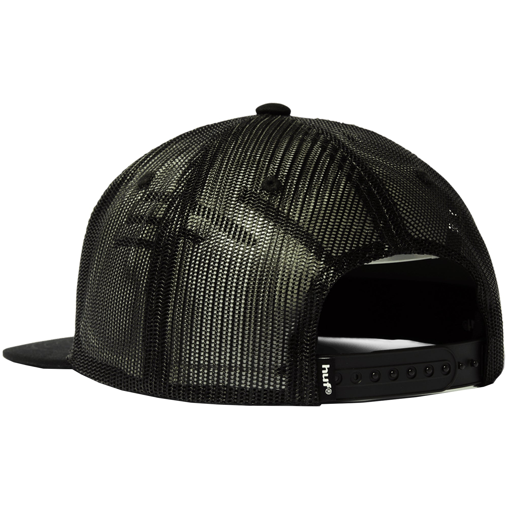 HUF x Thrasher Logo Twill Trucker Black