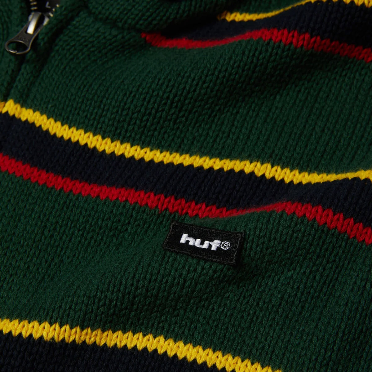 HUF Banks Full Zip Striped Hoodie Sycamore