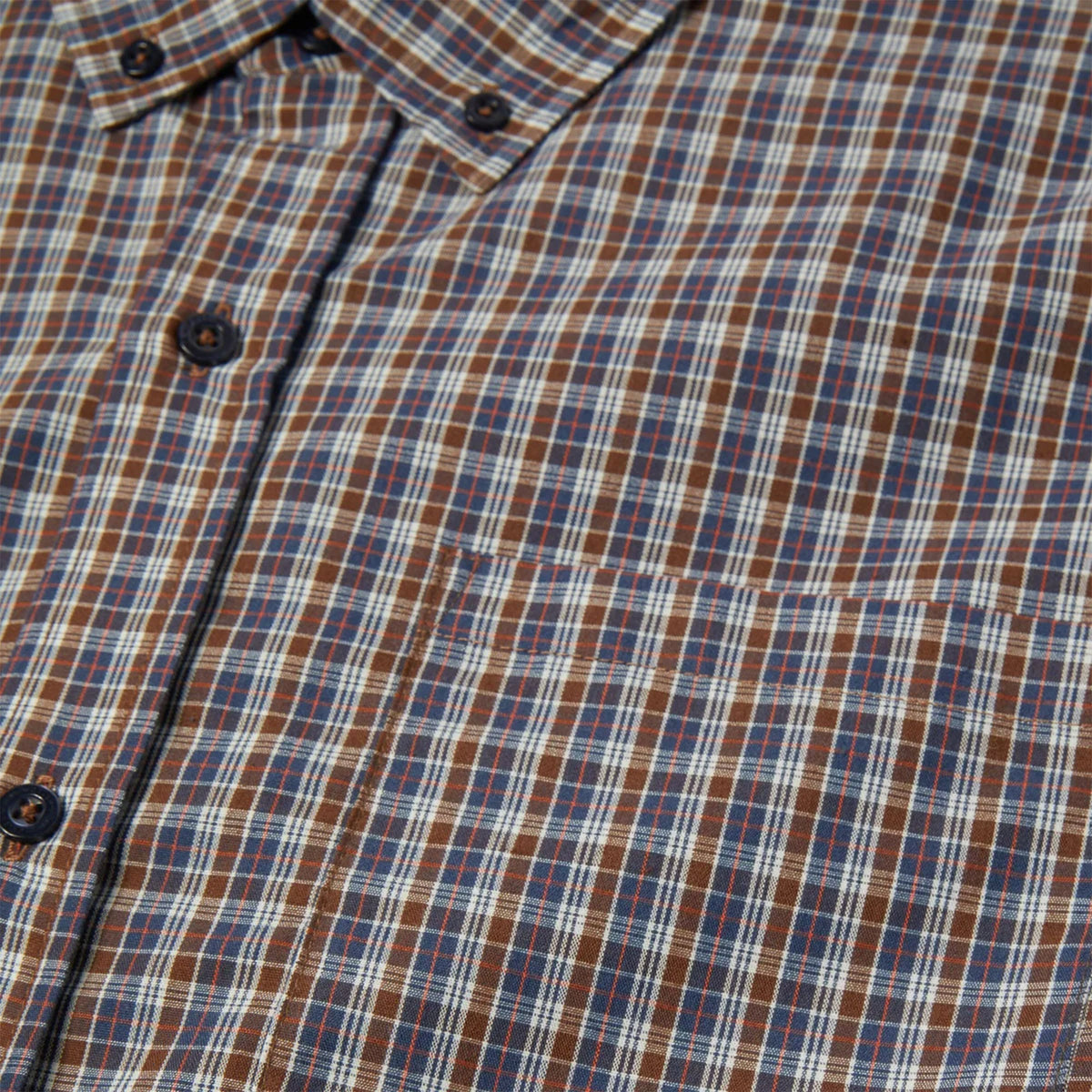 HUF Galaxy Plaid Woven Shirt Dark Brown