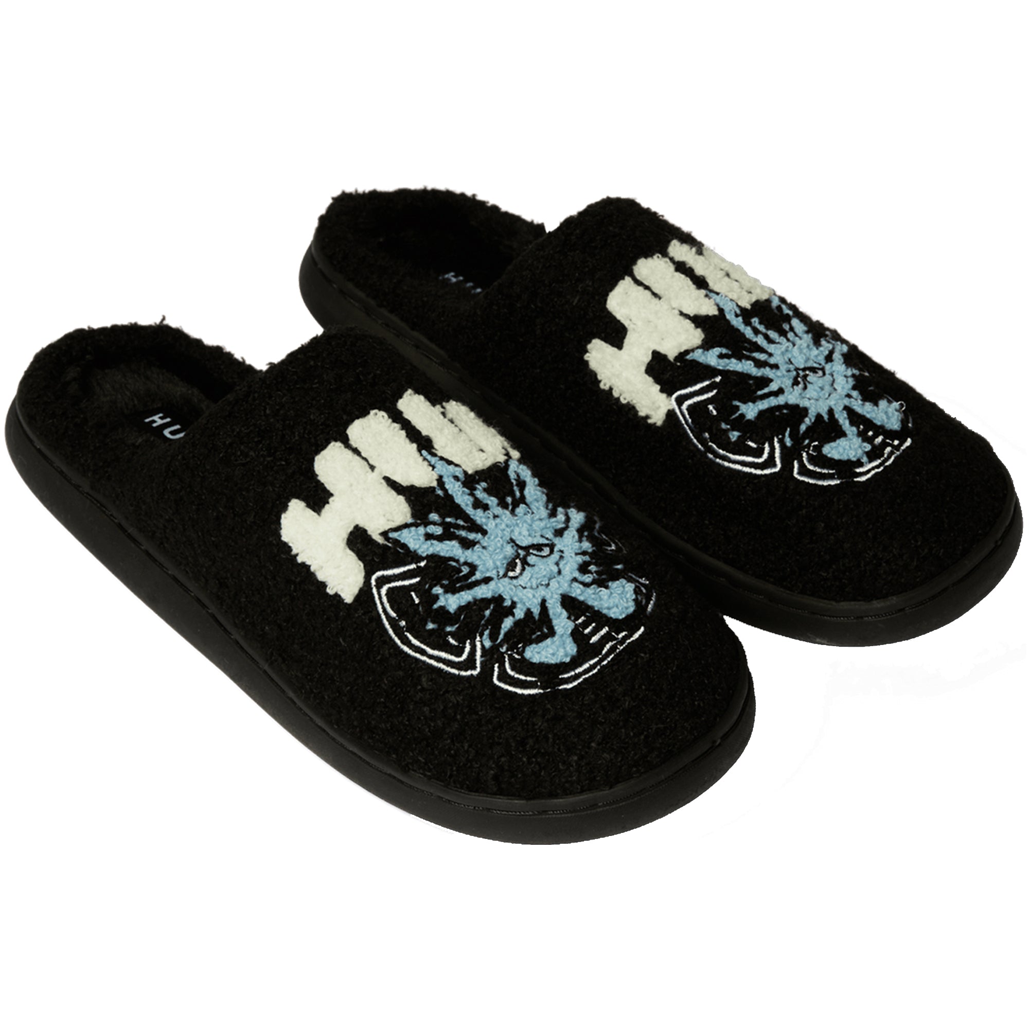 HUF Snow Angel Fuzzy Slipper Black