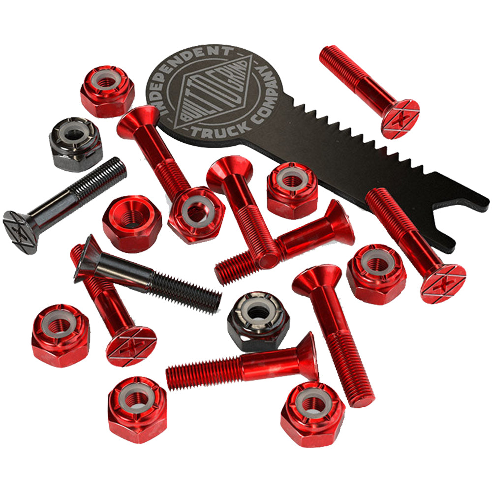 Independent Genuine Parts Skateboard Hardware Phillips with Tool Red/Black 1"
