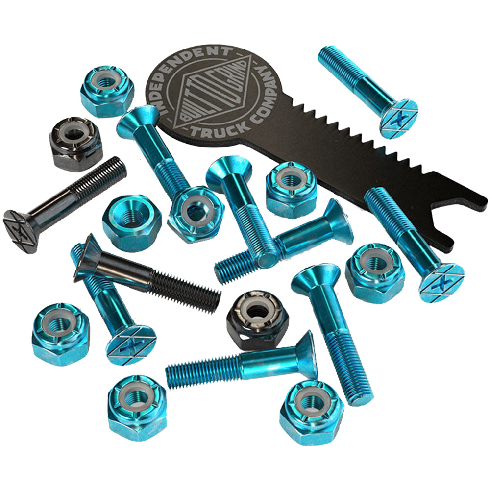 Independent Genuine Parts Skateboard Hardware Phillips with Tool Blue/Black 1"
