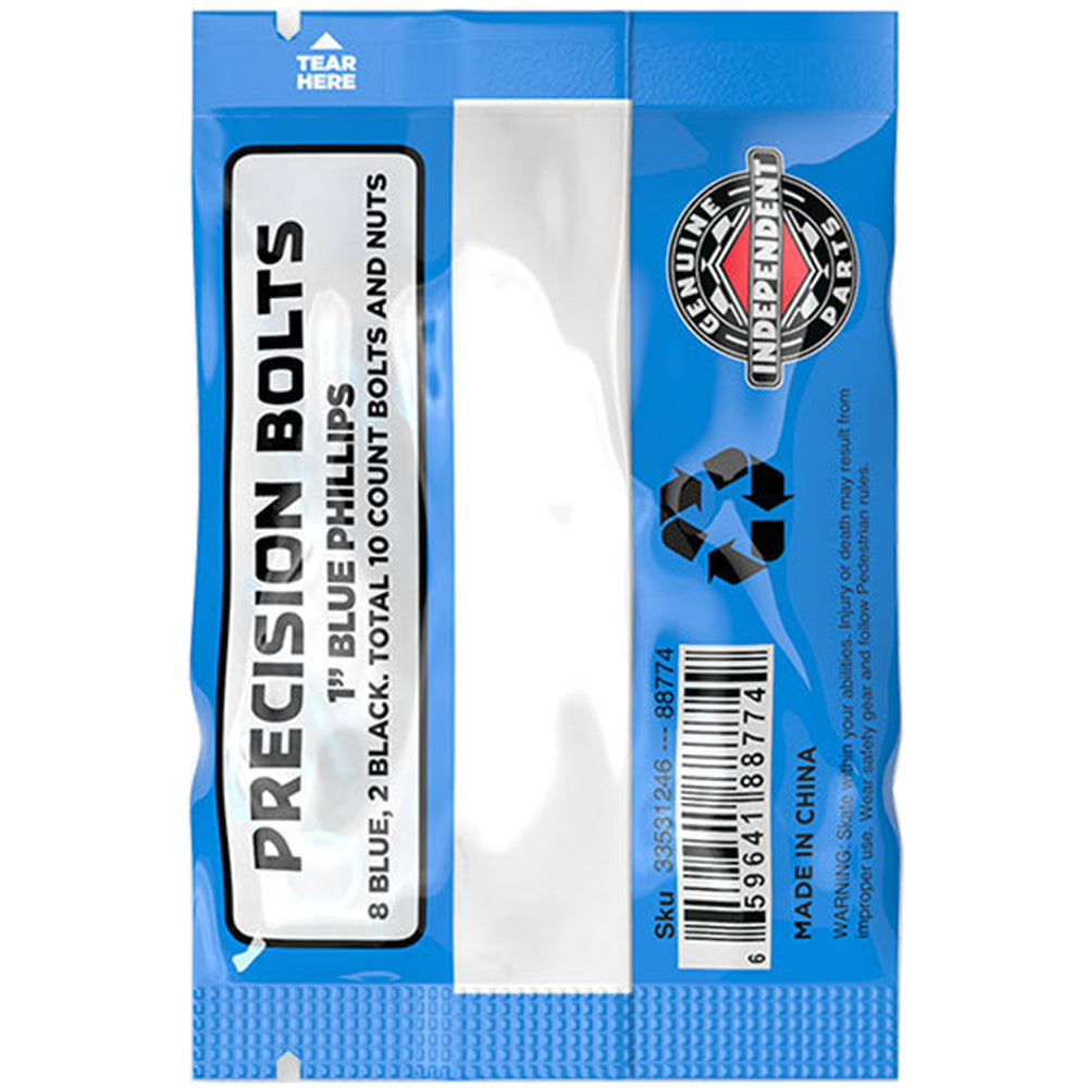 Independent Genuine Parts Skateboard Hardware Phillips with Tool Blue/Black 1"