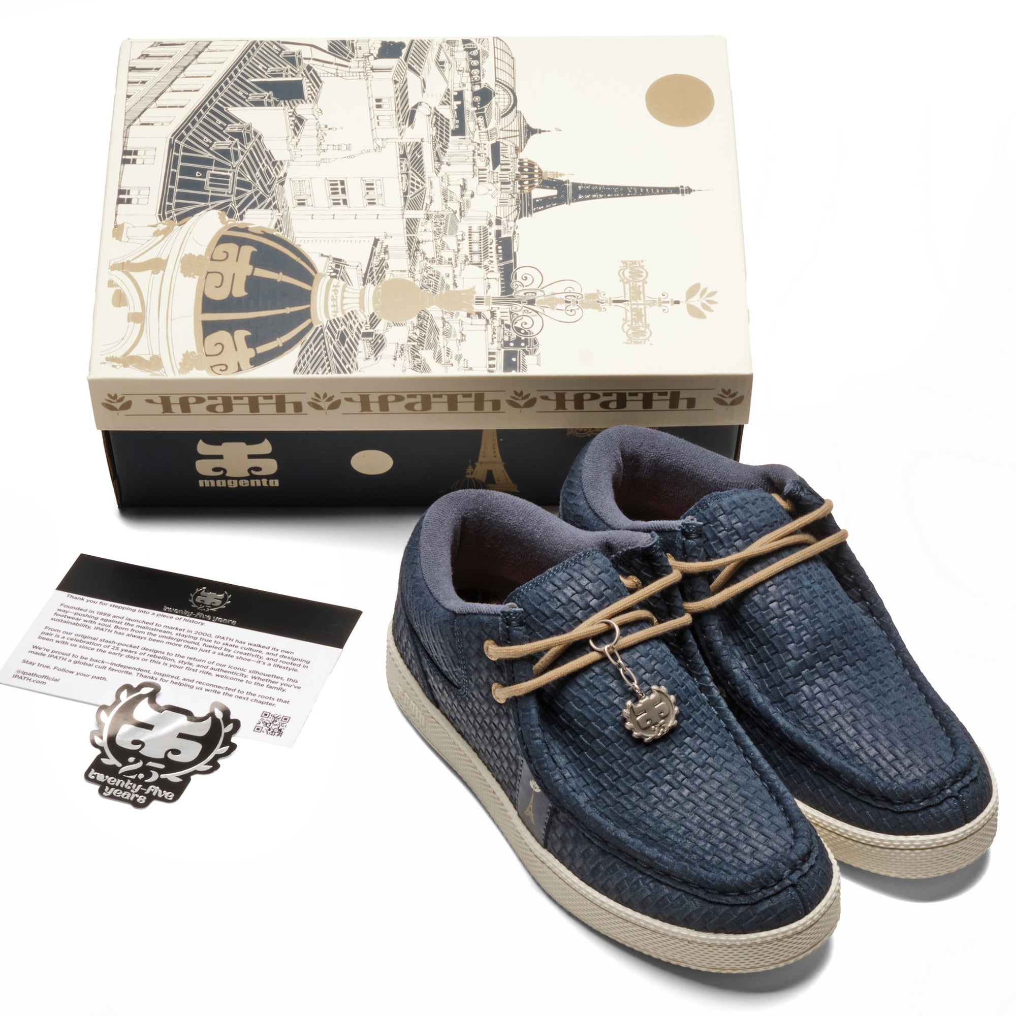 IPath x Magenta Cats Shoes Blue Suede