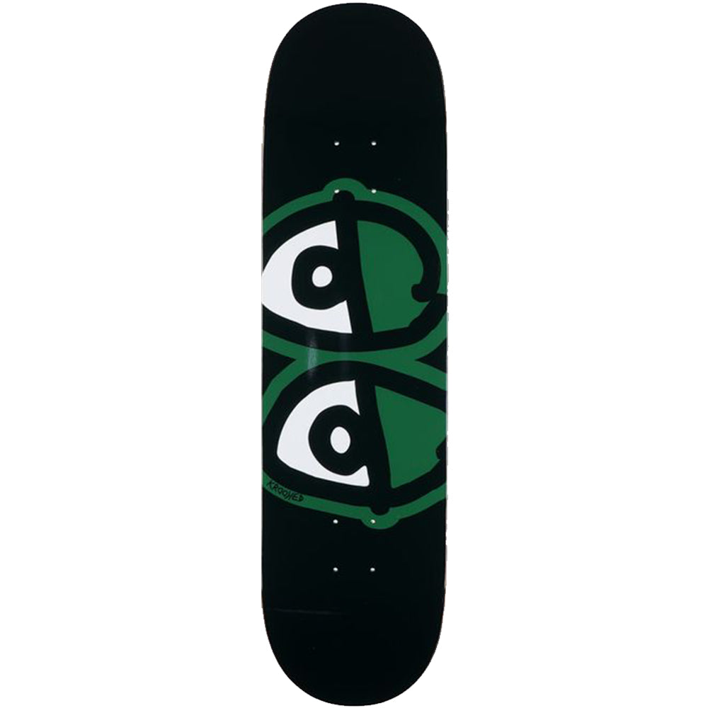 Krooked Team Eyes Easy Rider Black/Green Skateboard Deck 8.25"