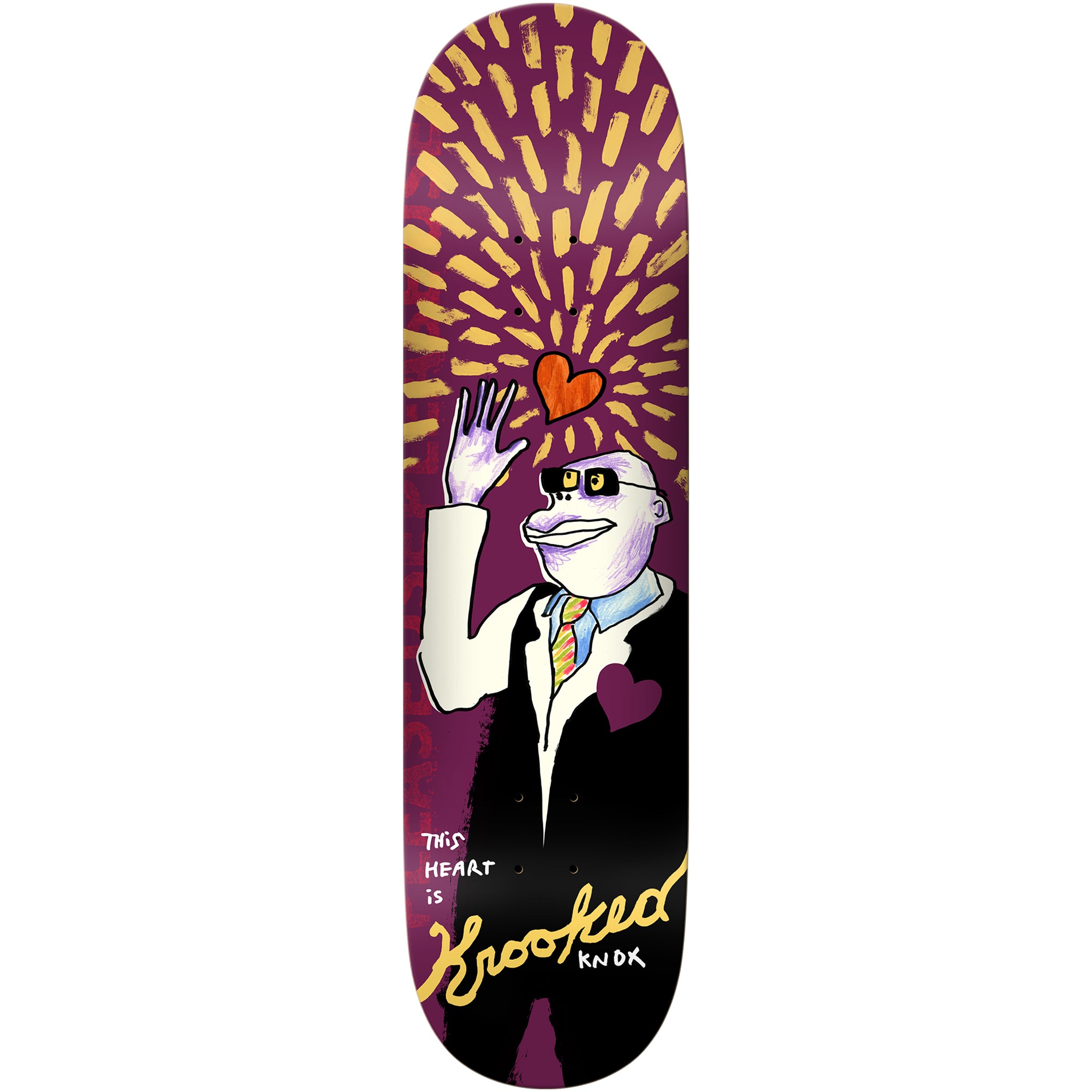 Krooked Tom Knox This Heart Skateboard Deck 8.5"