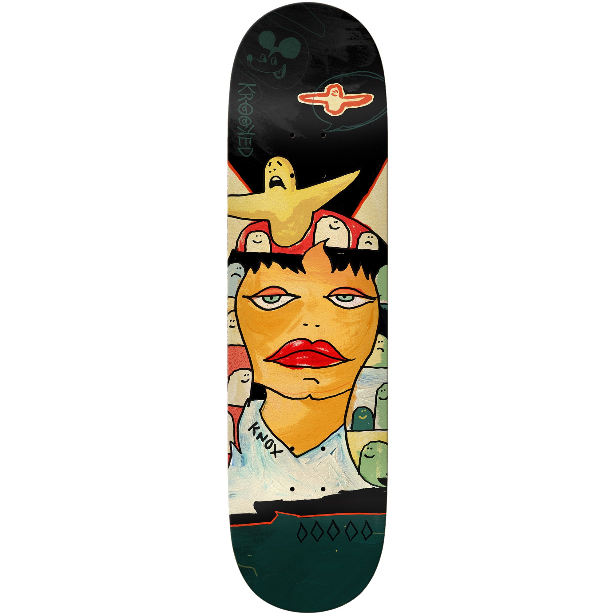 Krooked Tom Knox Three Star Skateboard Deck 8.25"