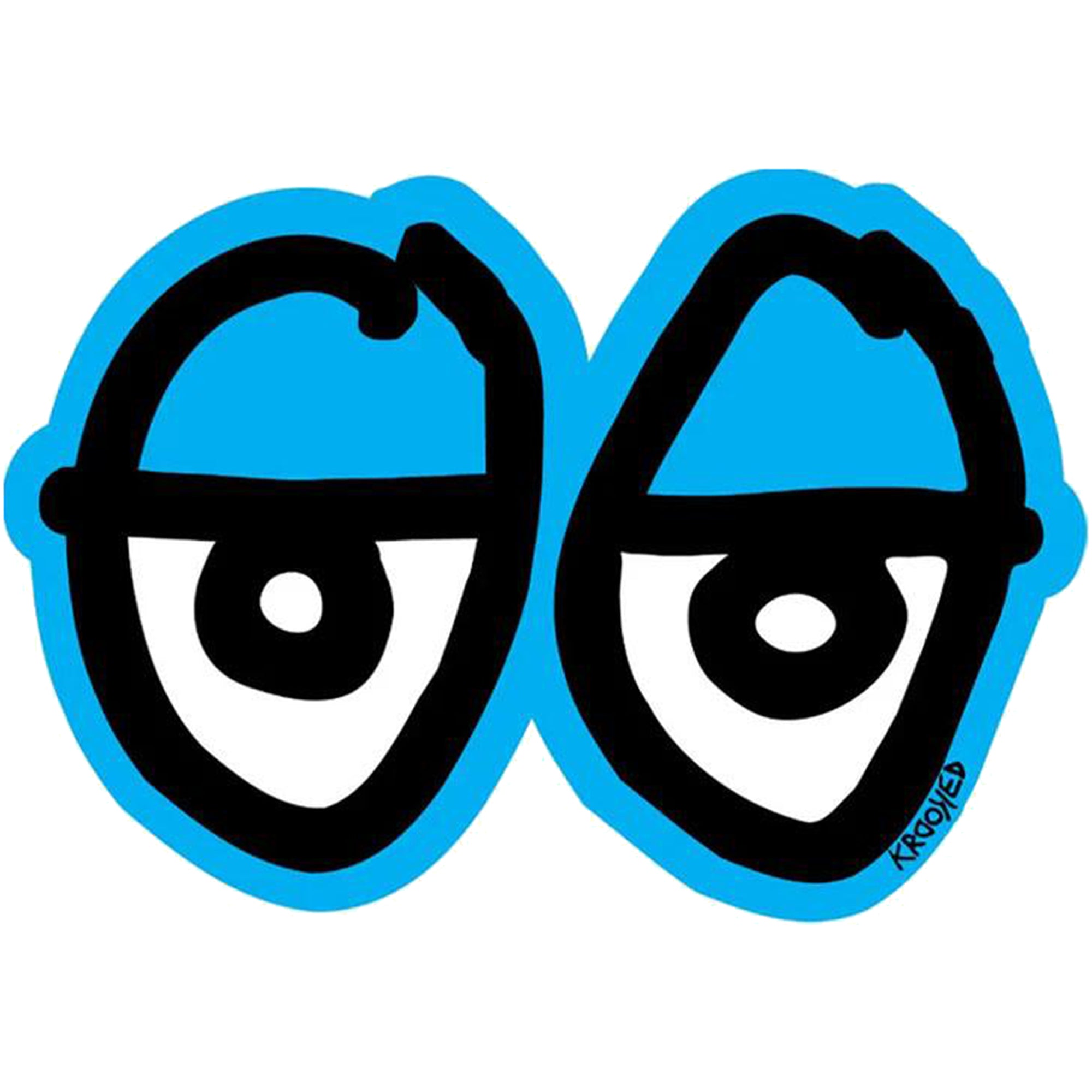 Krooked Eyes Di-cut Sticker Large Blue