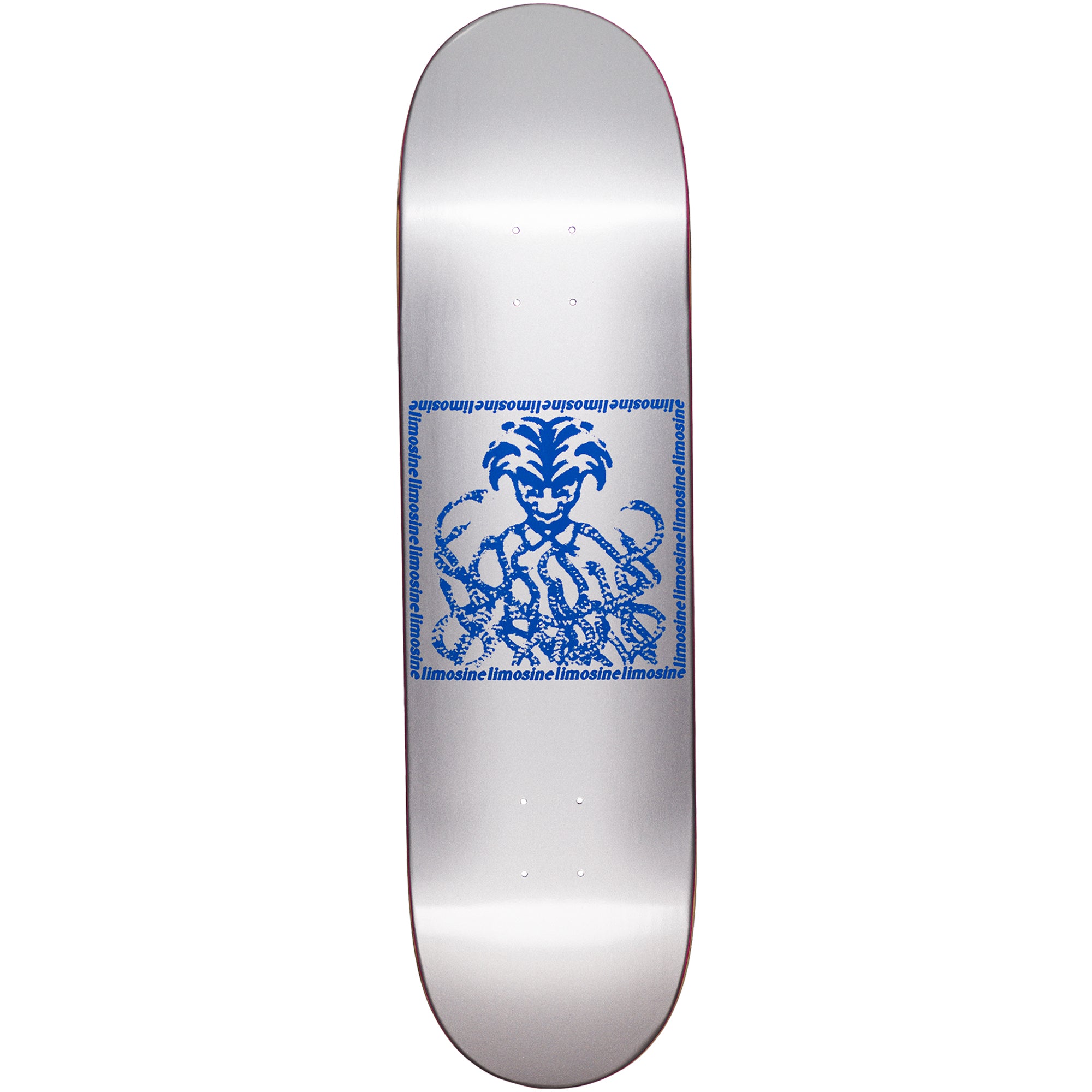 Limosine Snake Pit Silver Blue Skateboard Deck 8.25"