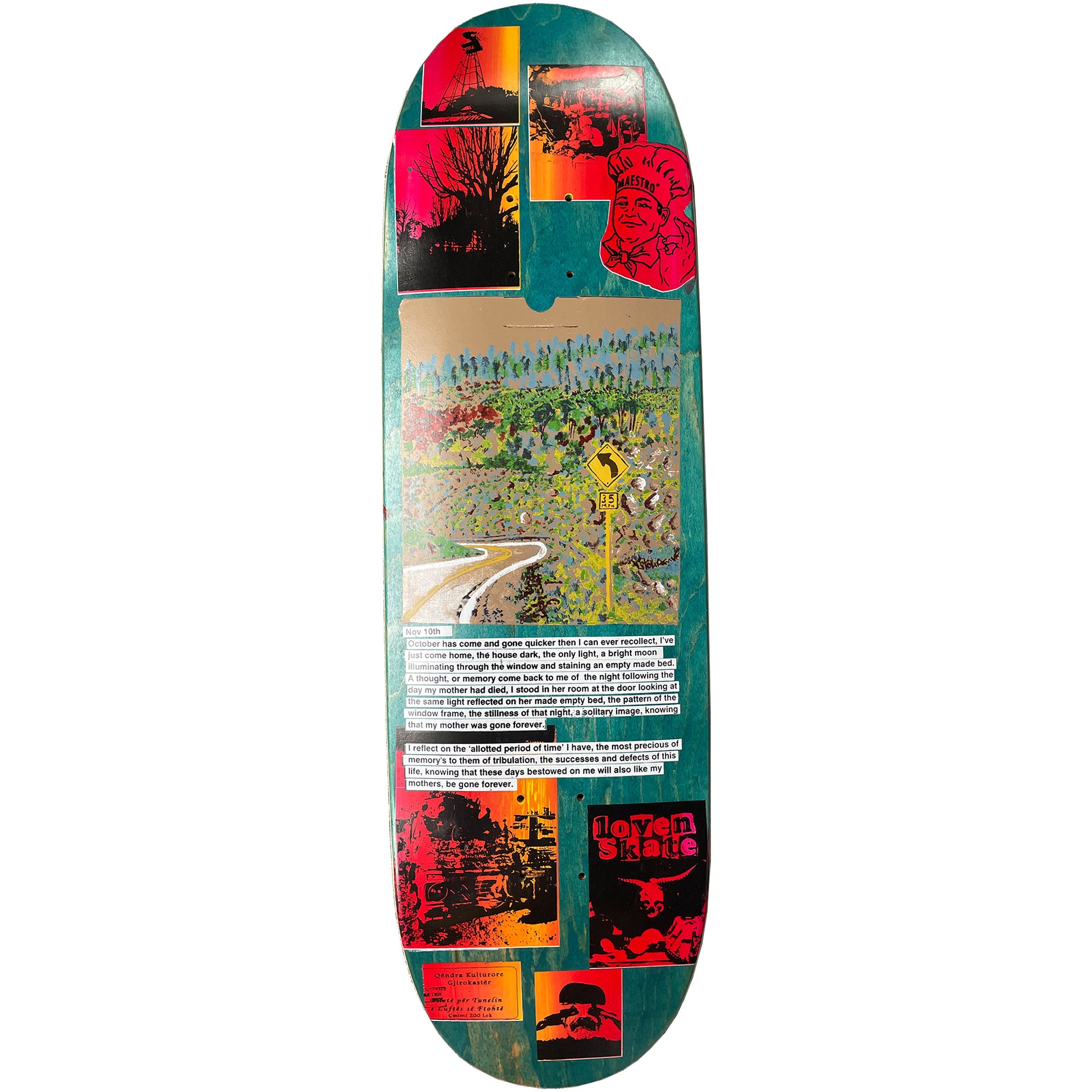 Lovenskate October Has Come And Gone by Craig Questions Scott Football Shape Skateboard Deck 9"