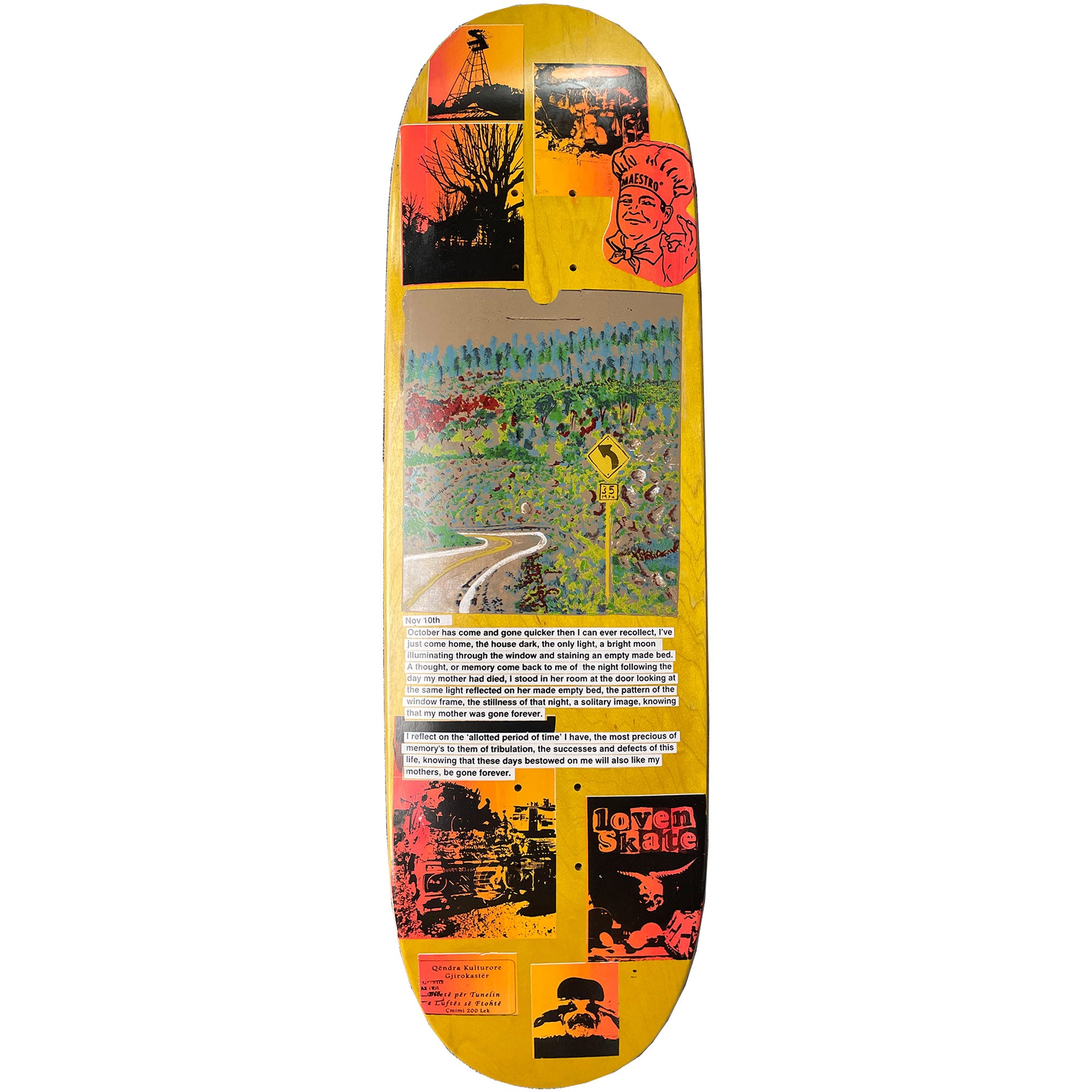 Lovenskate October Has Come And Gone by Craig Questions Scott Football Shape Skateboard Deck 9"