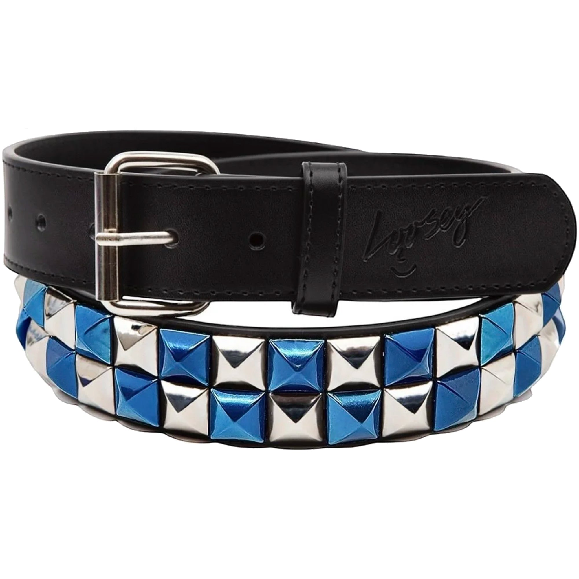 Loosey Stud Finder Belt Blue Checkered