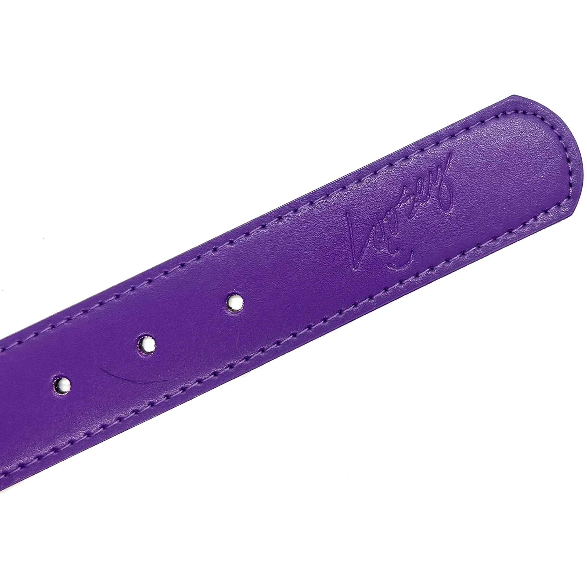 Loosey Loves You Studs Belt Dark Purple
