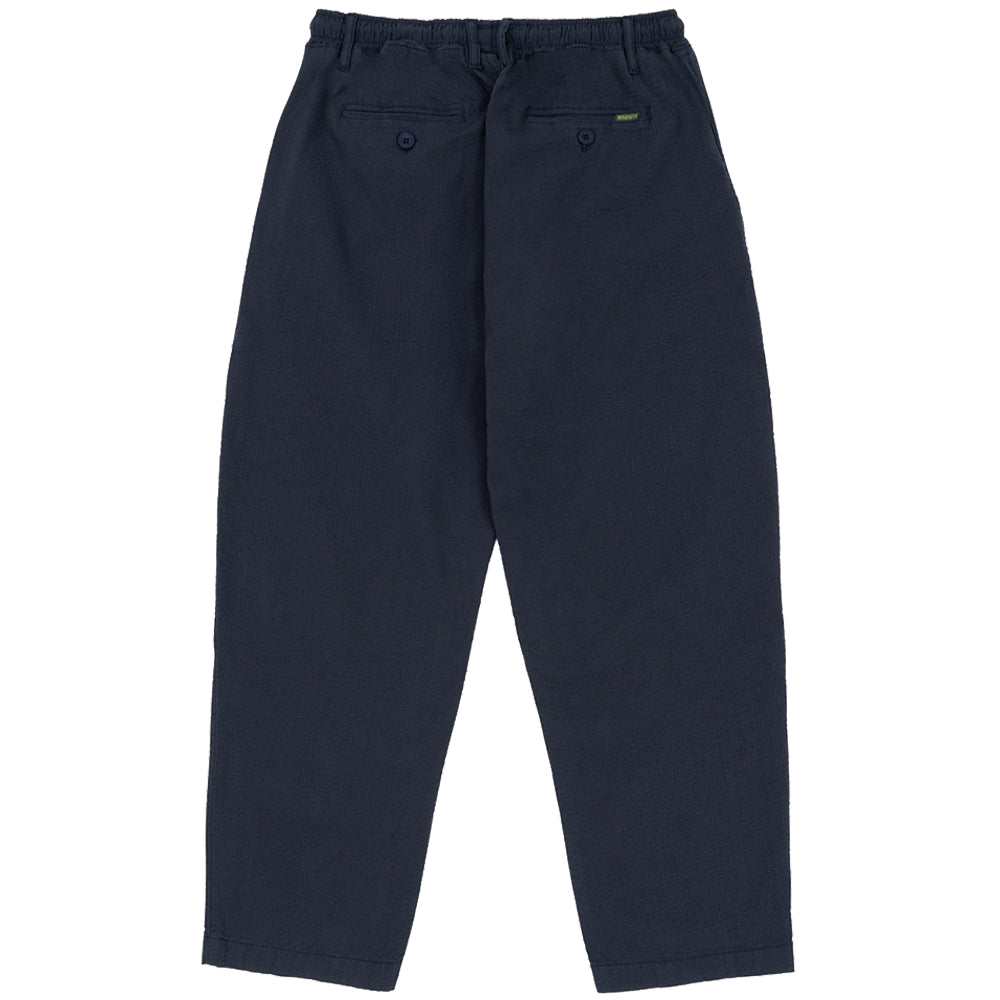 Magenta Loose Pants Seersucker Navy Blue