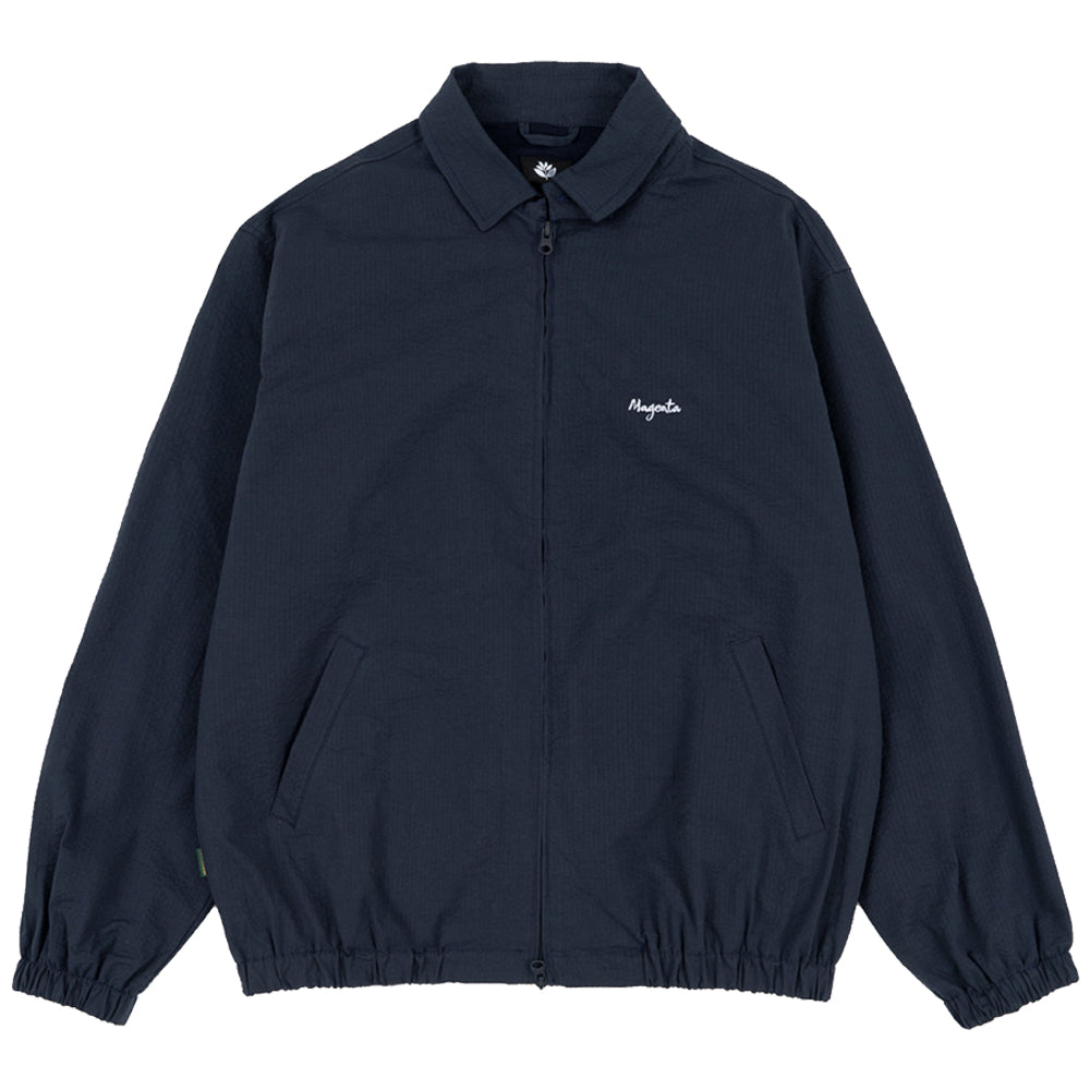 Magenta Bastille Seersucker Jacket Navy Blue