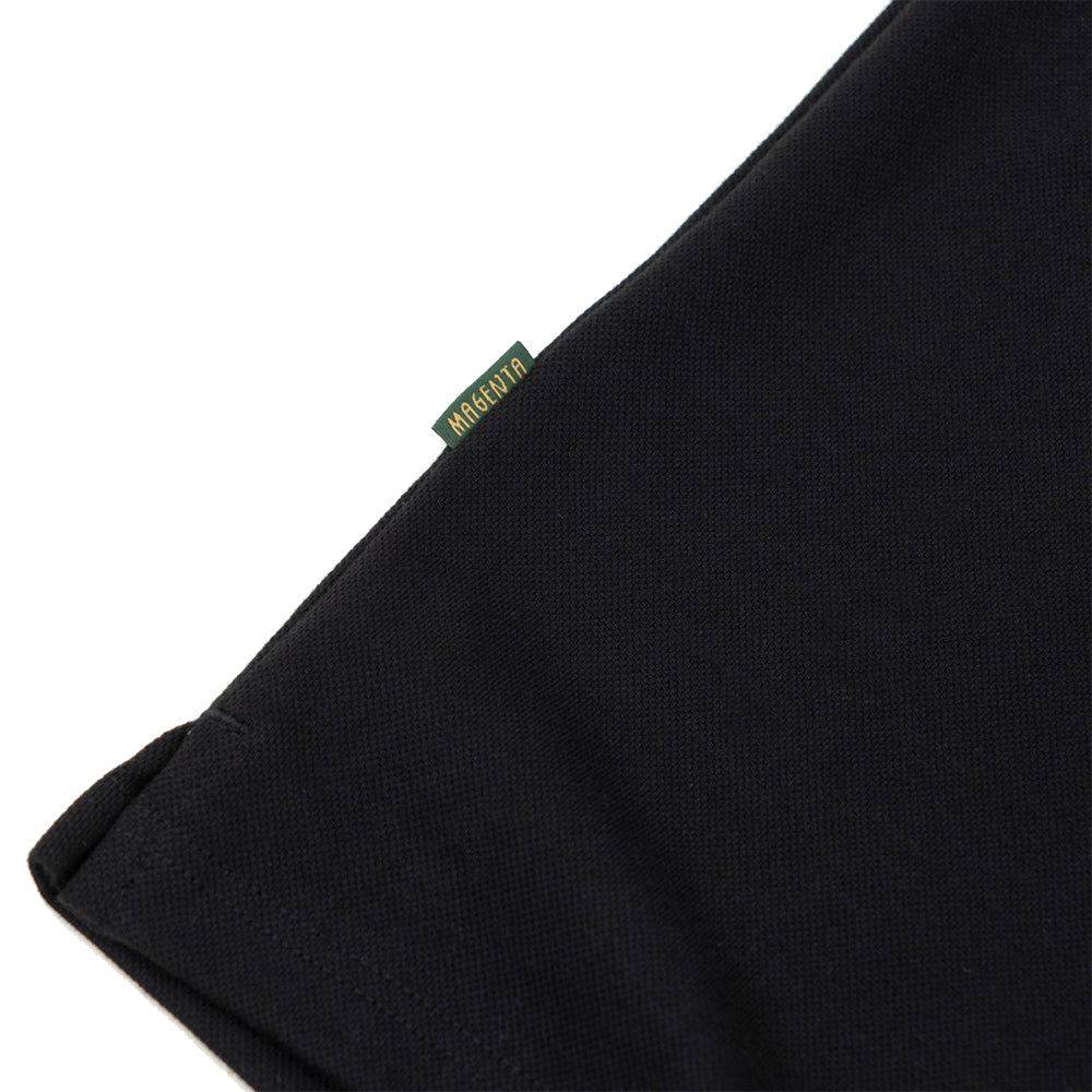 Magenta Piano Polo Black
