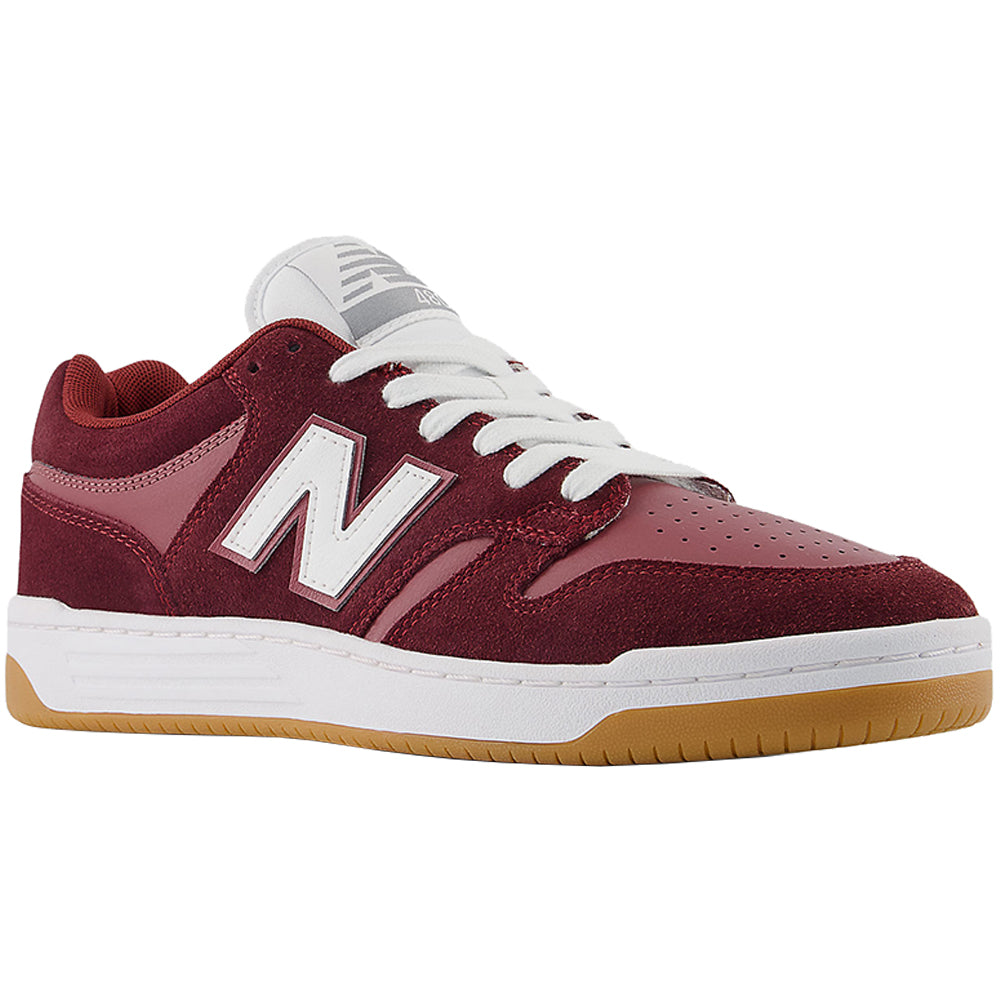 New Balance Numeric 480 Shoes Burgundy/White