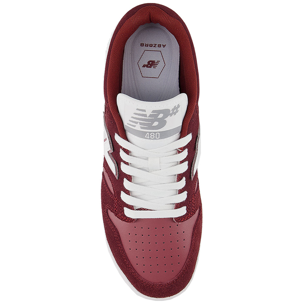 New Balance Numeric 480 Shoes Burgundy/White