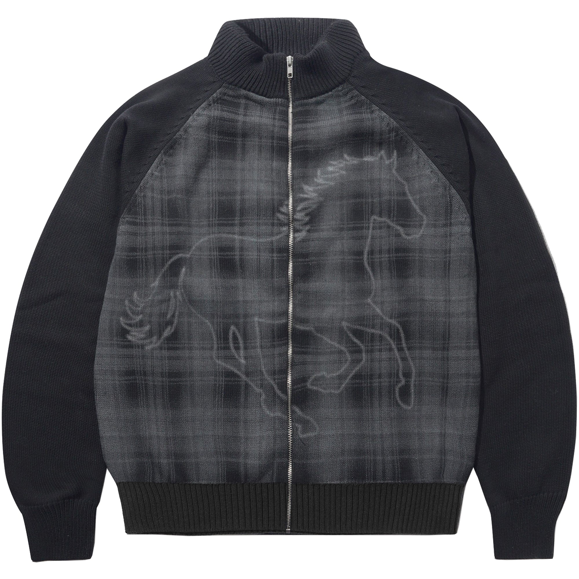 Butter Goods Mustang Zip-Thru Knit Sweater Black