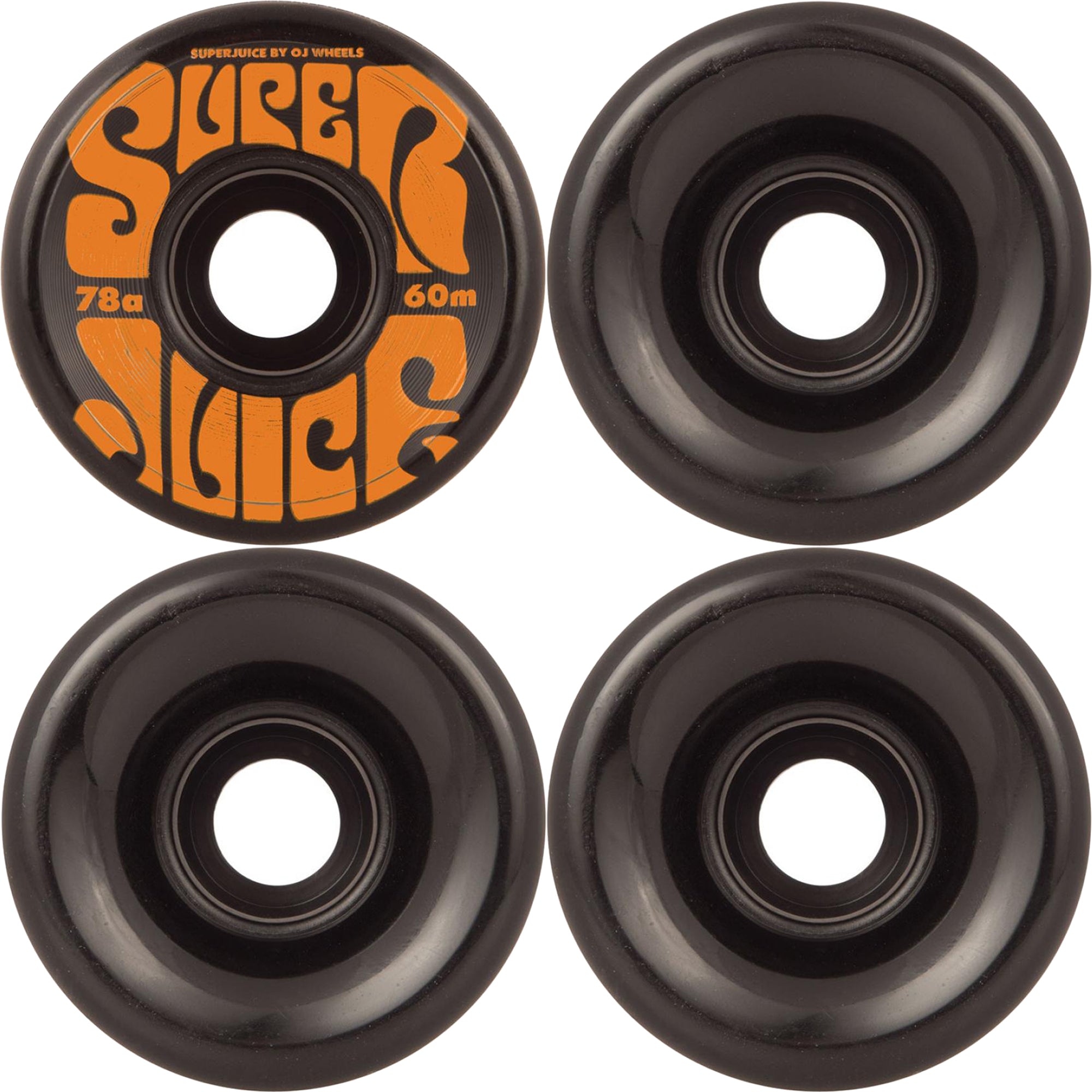 OJ Super Juice 78A Black Skateboard Wheels 60mm