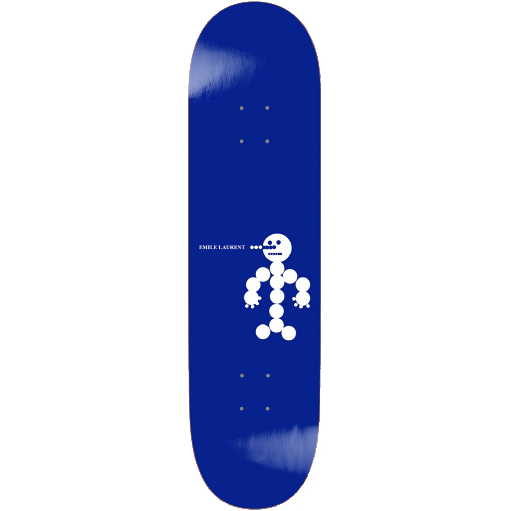 Polar Skate Co Emile Laurent Snowman Blue Skateboard Deck 8.375" Short