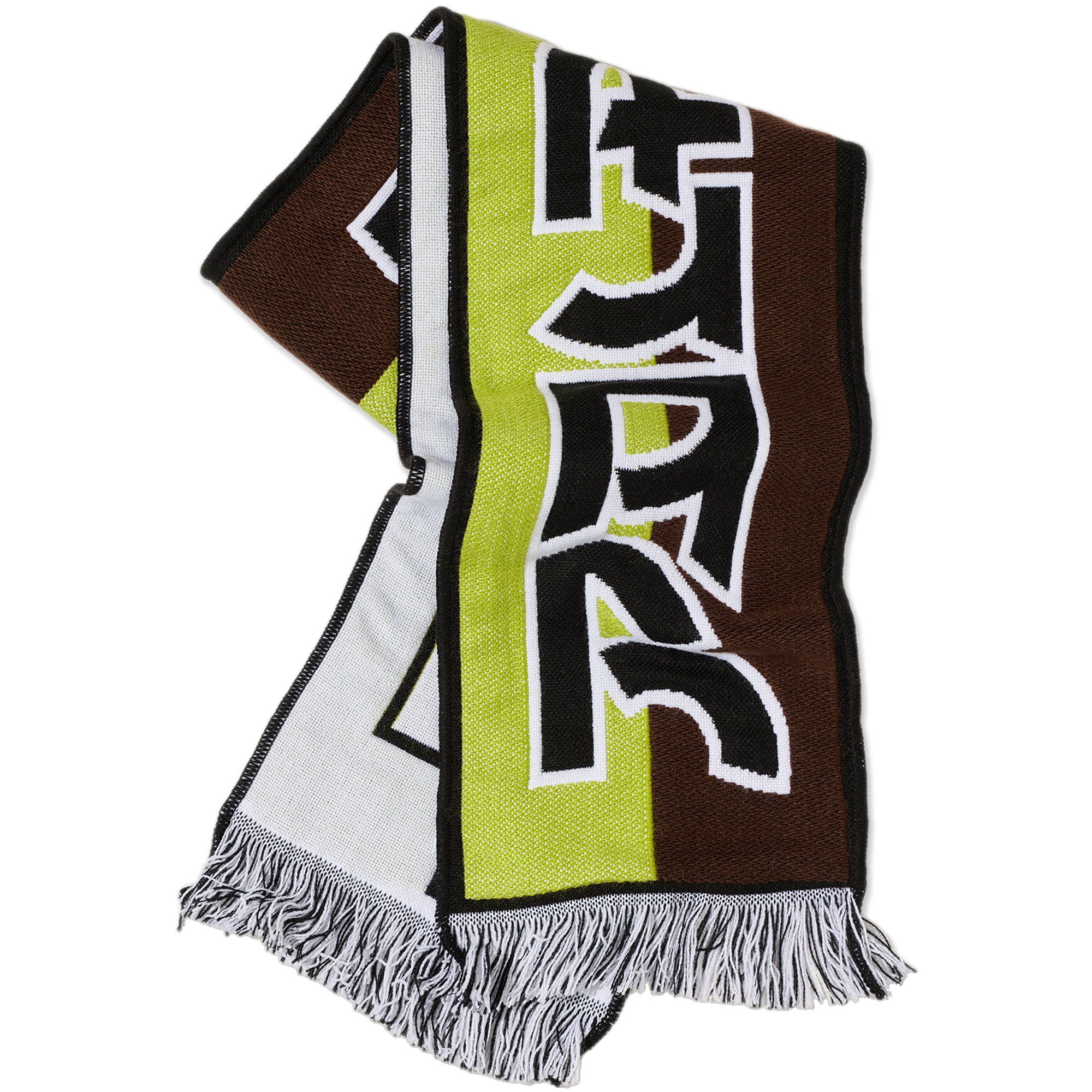 Polar Skate Co Squares Football Scarf Green/Brown