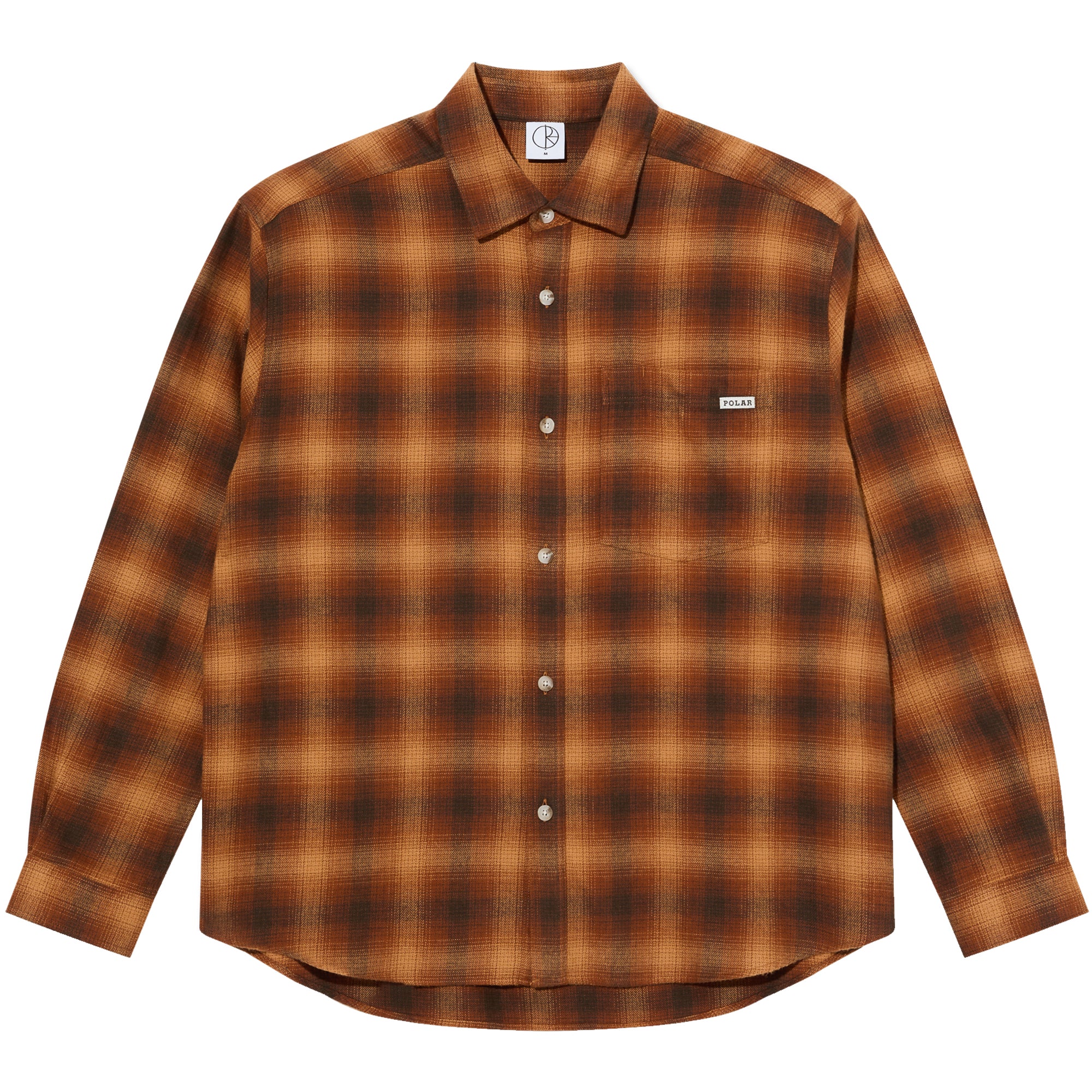 Polar Skate Co Mitchell LS Shirt Shadow Check Caramel