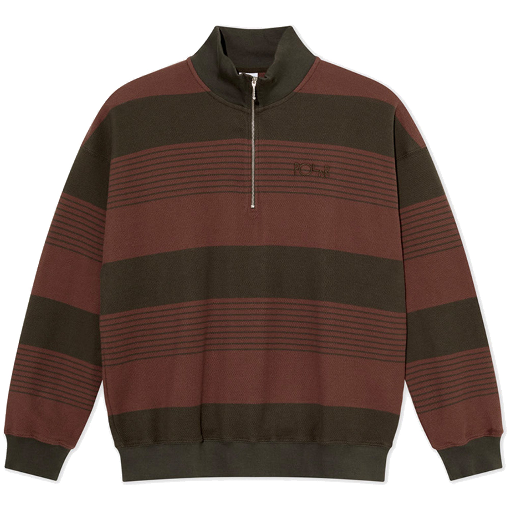 Polar Skate Co Surf Half Zip LS Shirt Dirty Black/Brownstone