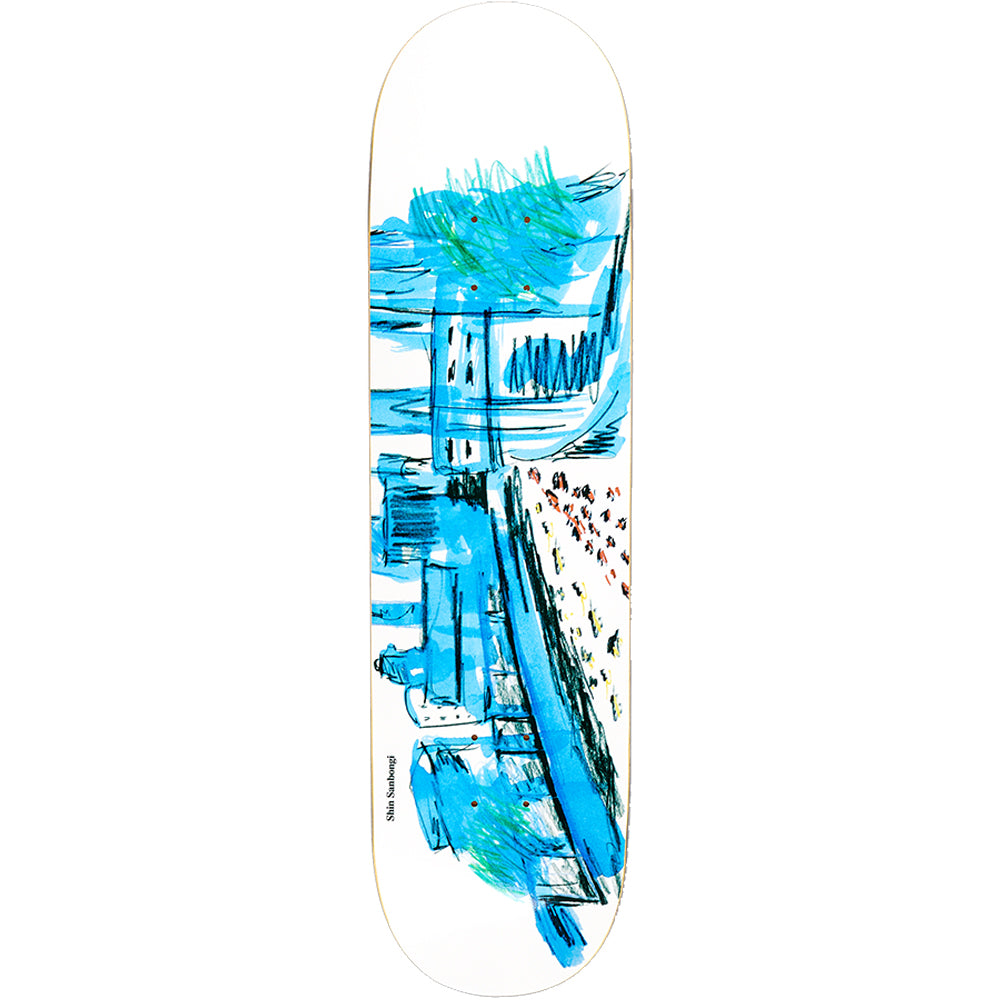 Polar Skate Co Shin Sanbongi Shin City Skateboard Deck 8.25" Short