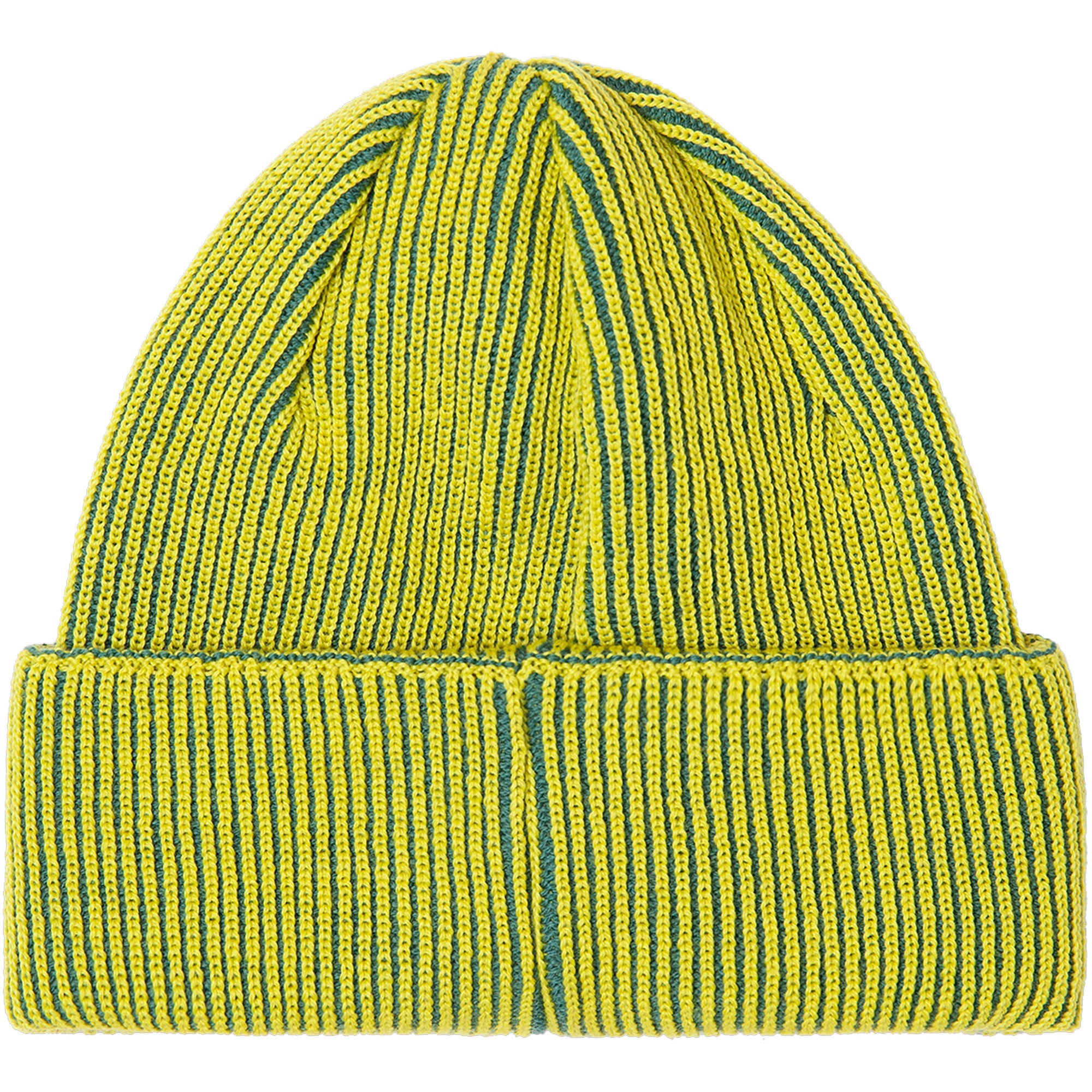 Polar Skate Co Lines Merino Beanie Chartreuse/Army Green