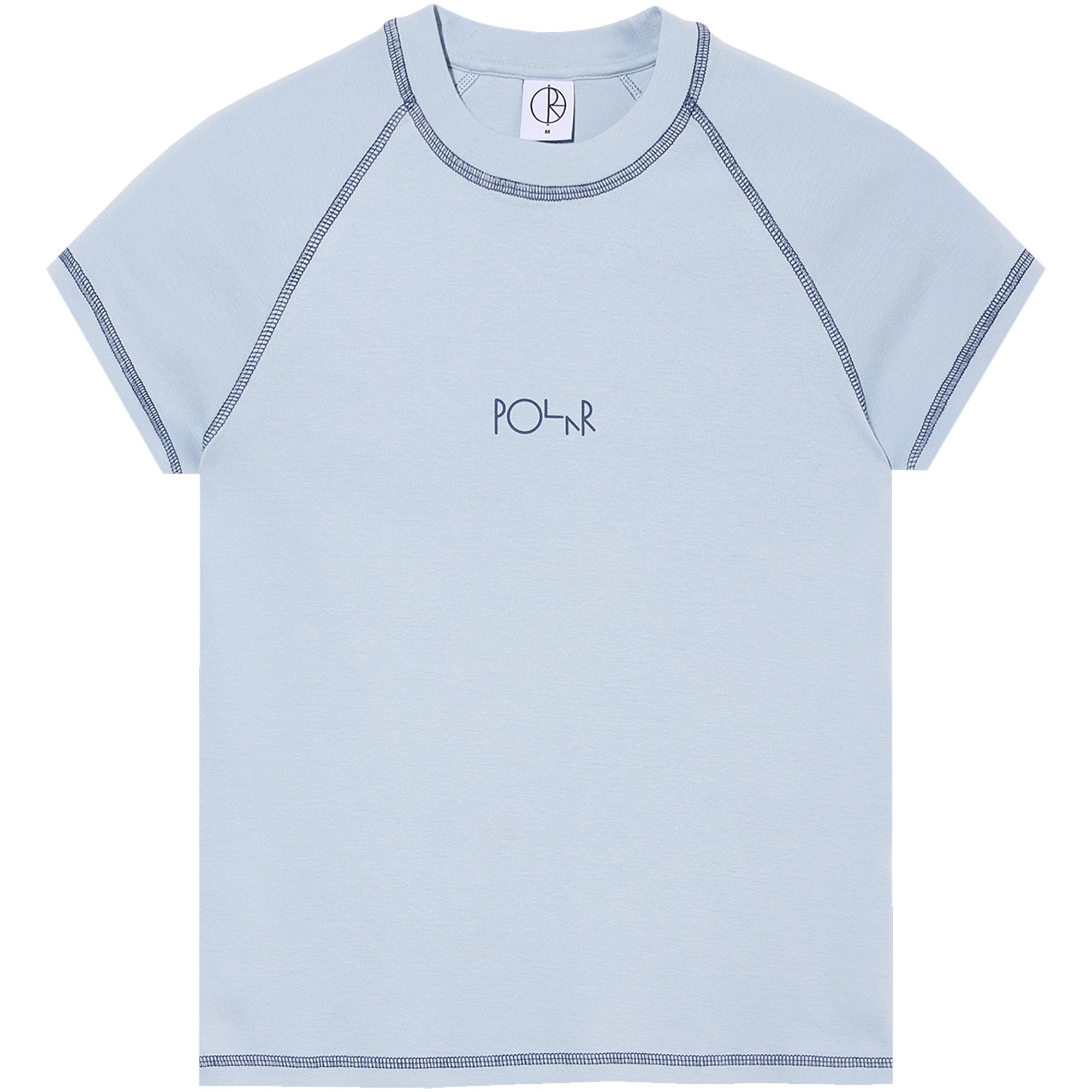 Polar Skate Co Script Logo Baby Tee Light Blue/Dark Blue