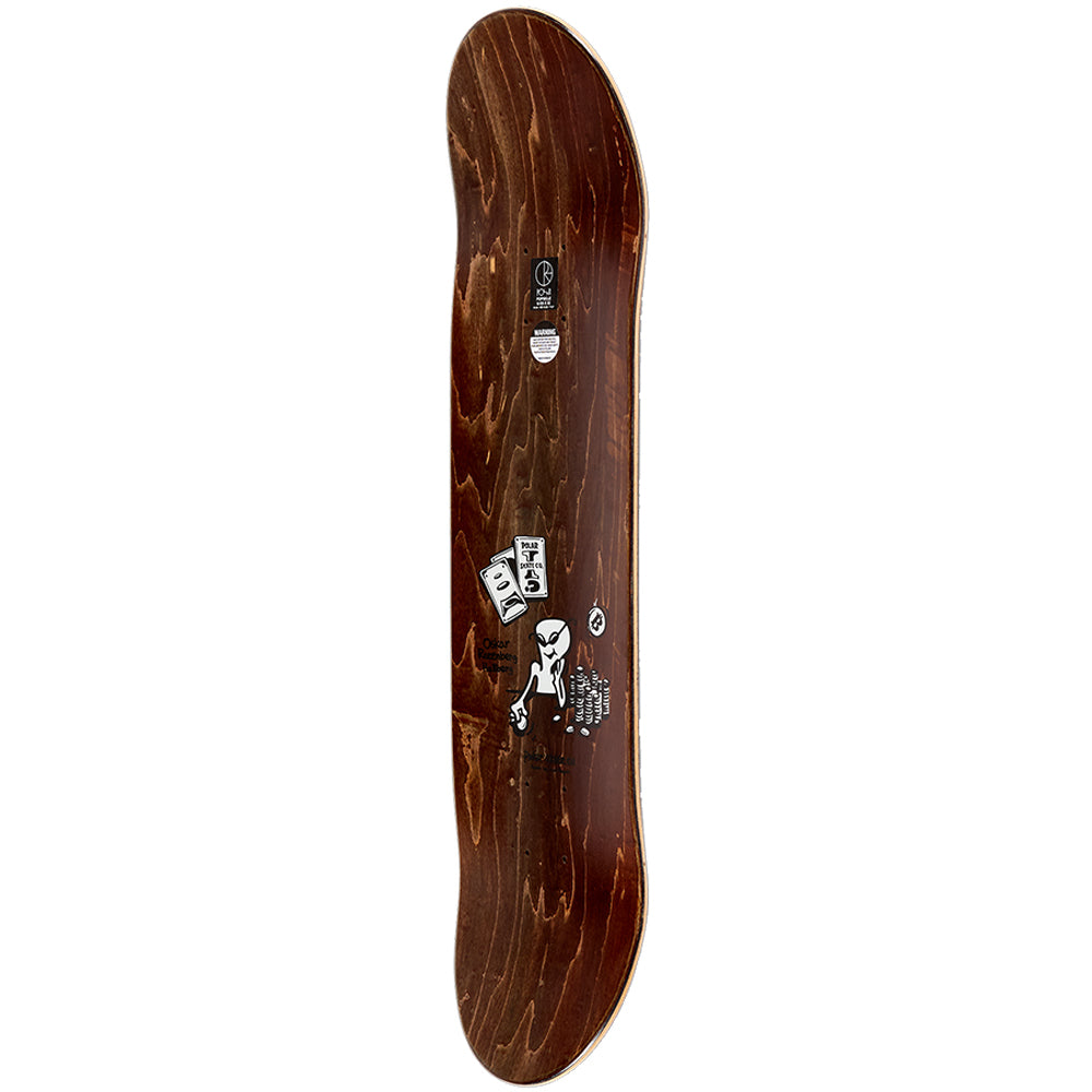 Polar Skate Co Oskar Rozenberg Poker Face Skateboard Deck 8.125" Short