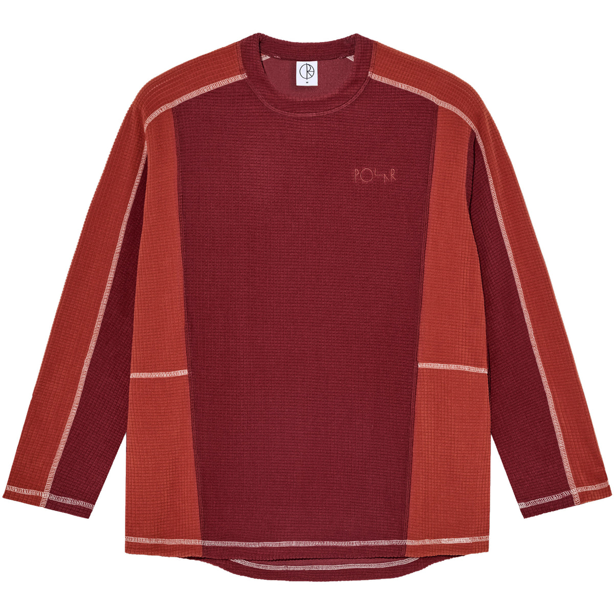 Polar Skate Co Grid Fleece Sweater Red/Orange